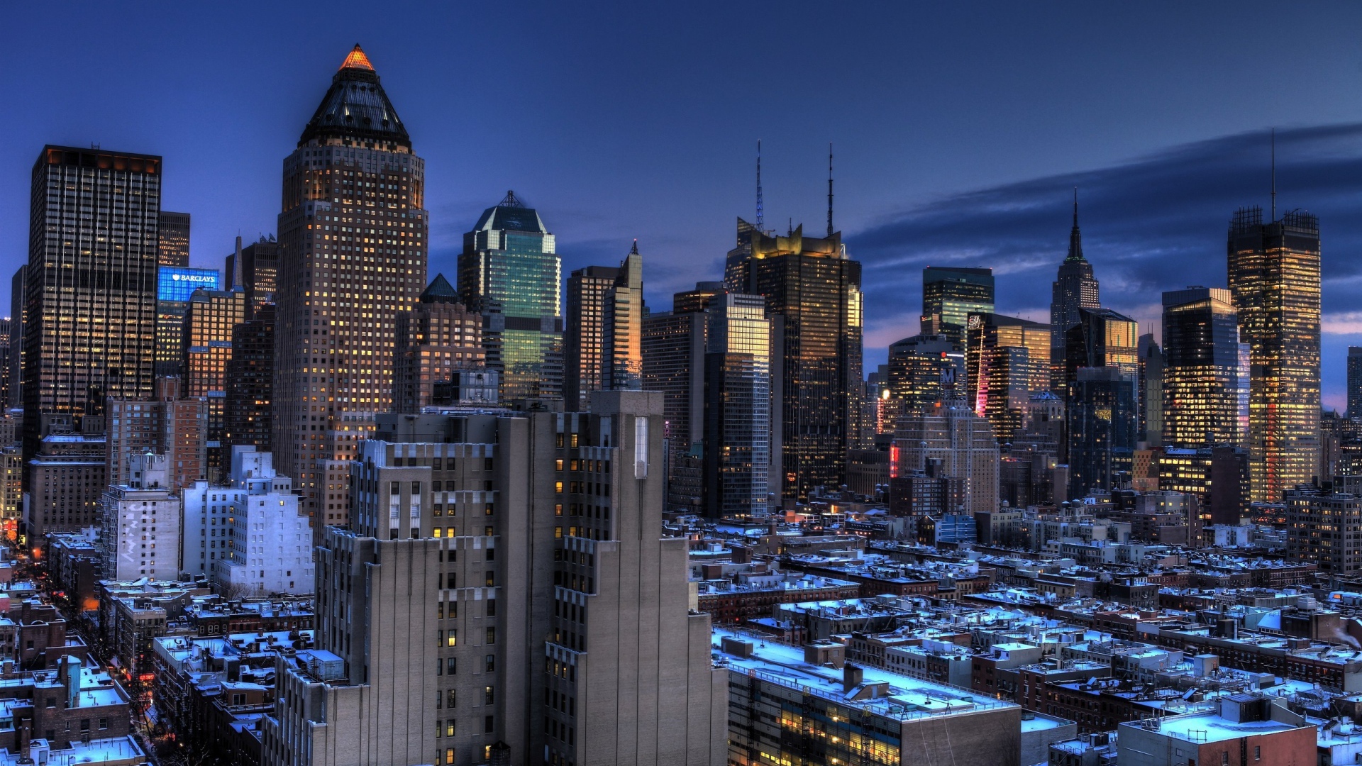 Вечерний Манхеттен, Нью-Йорк