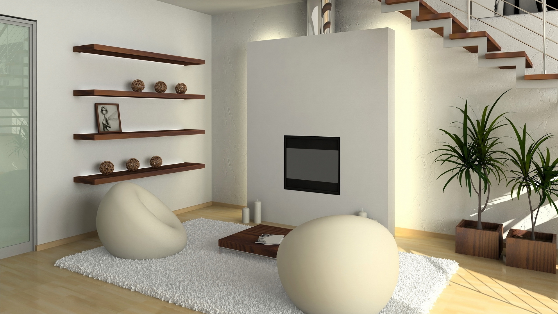 Комната с камином