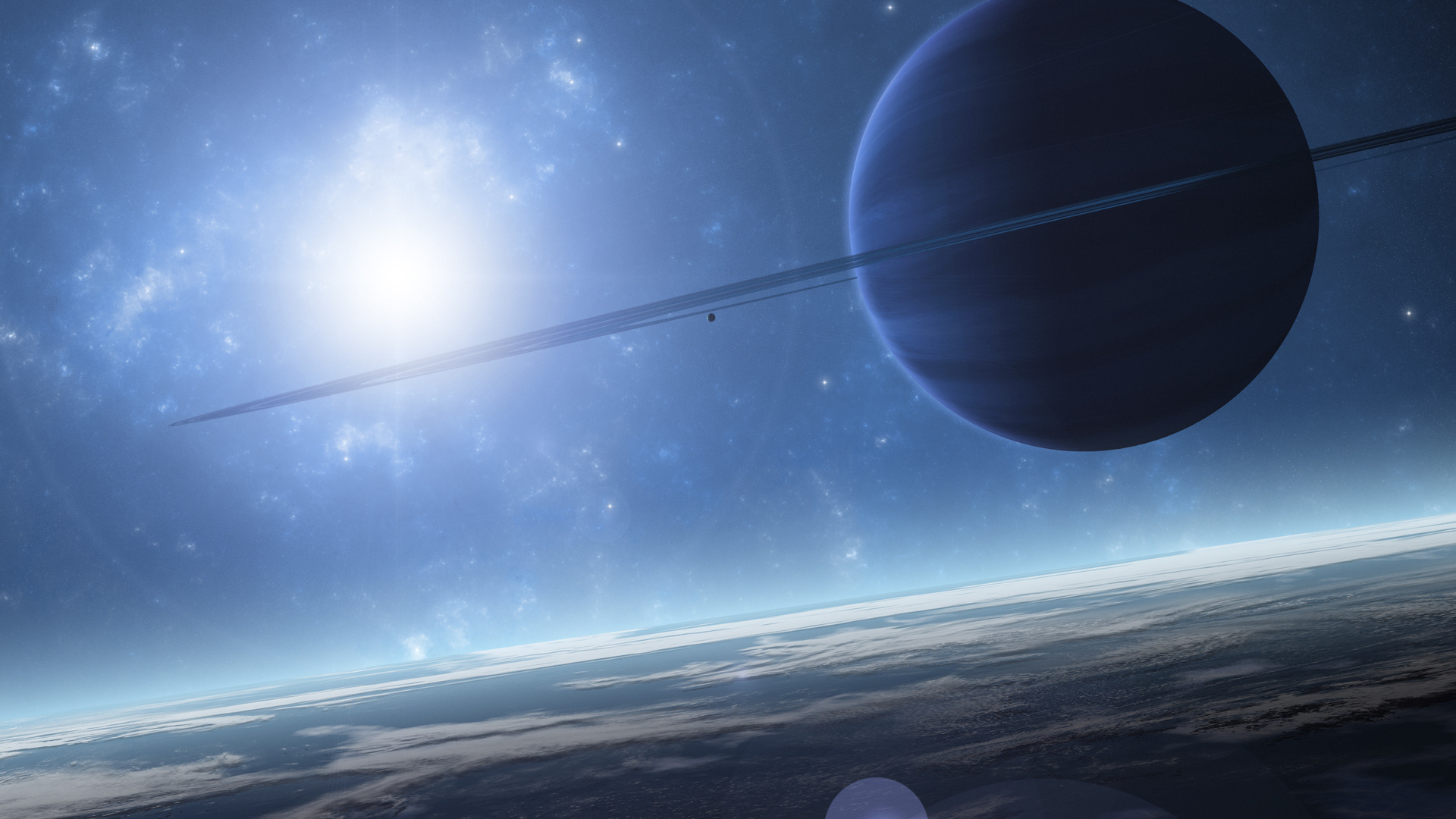 Планета в свете солнца