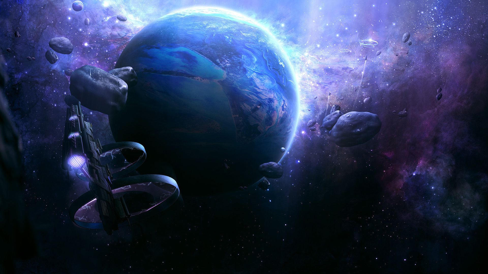 Корабли около планеты