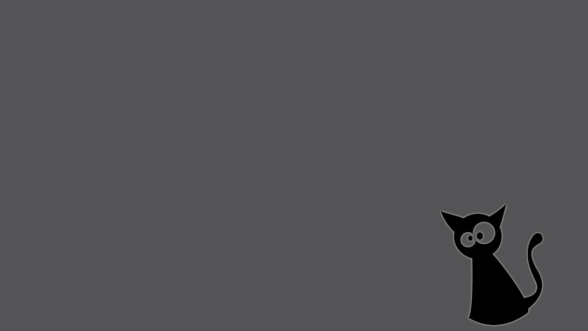 Рисованный черный кот