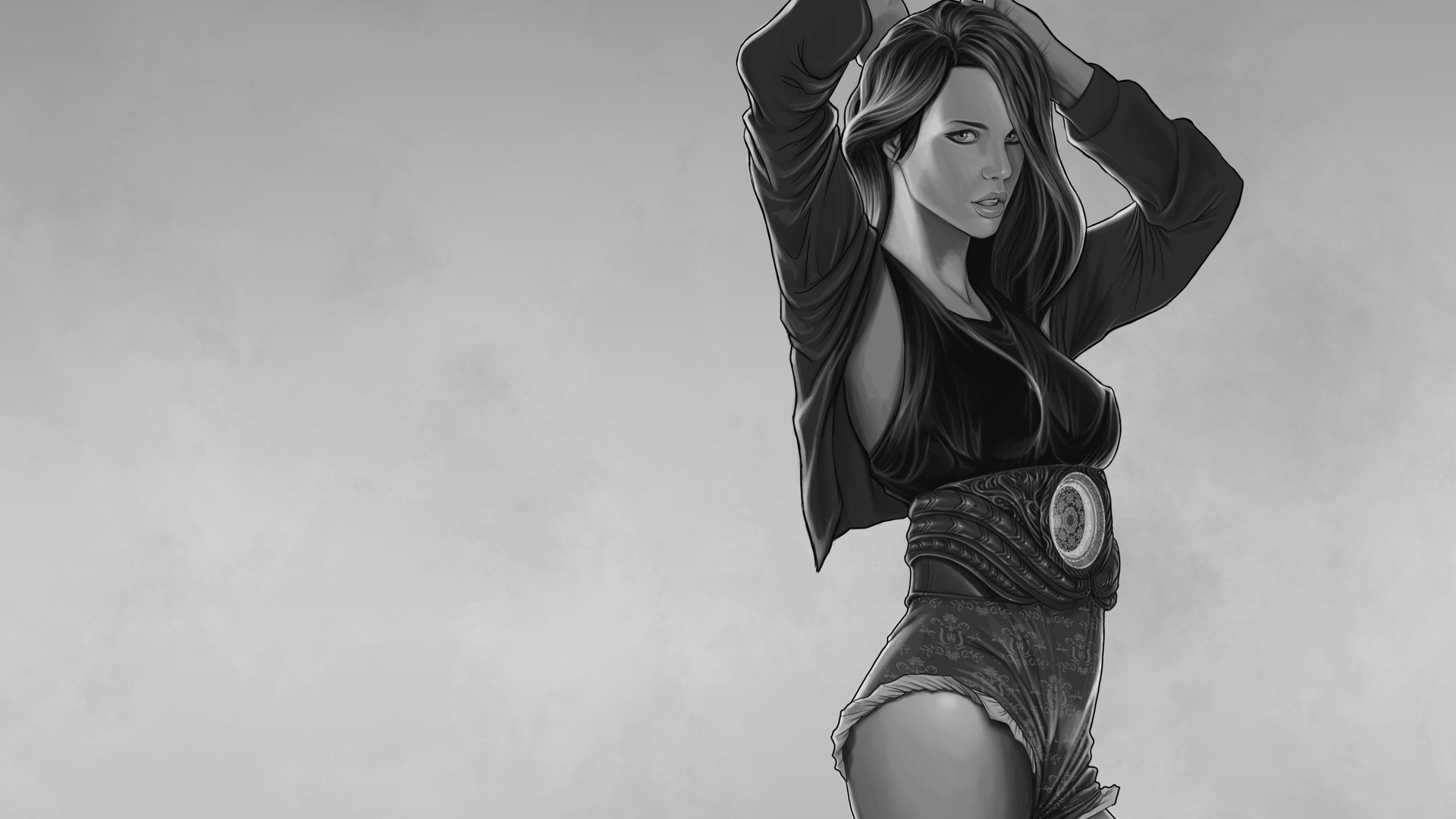 Черно белая красотка