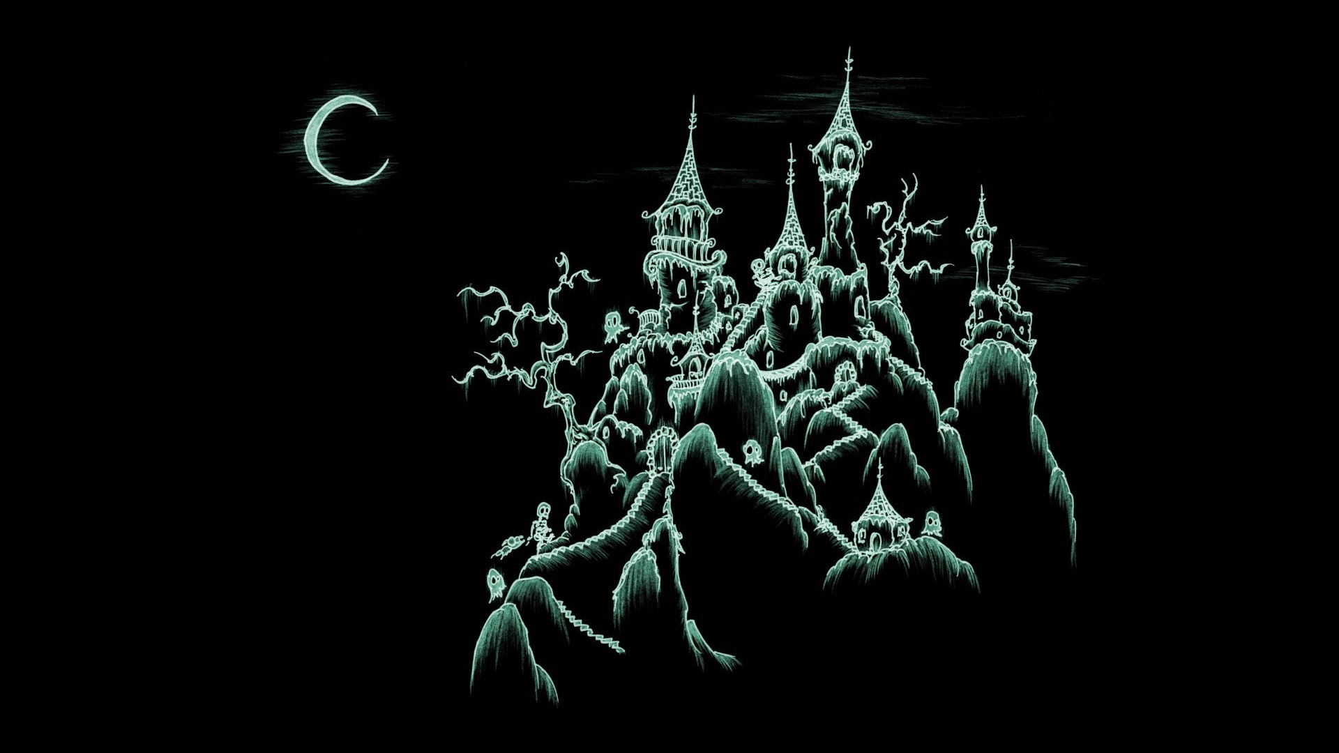 Замок на хэллоуин