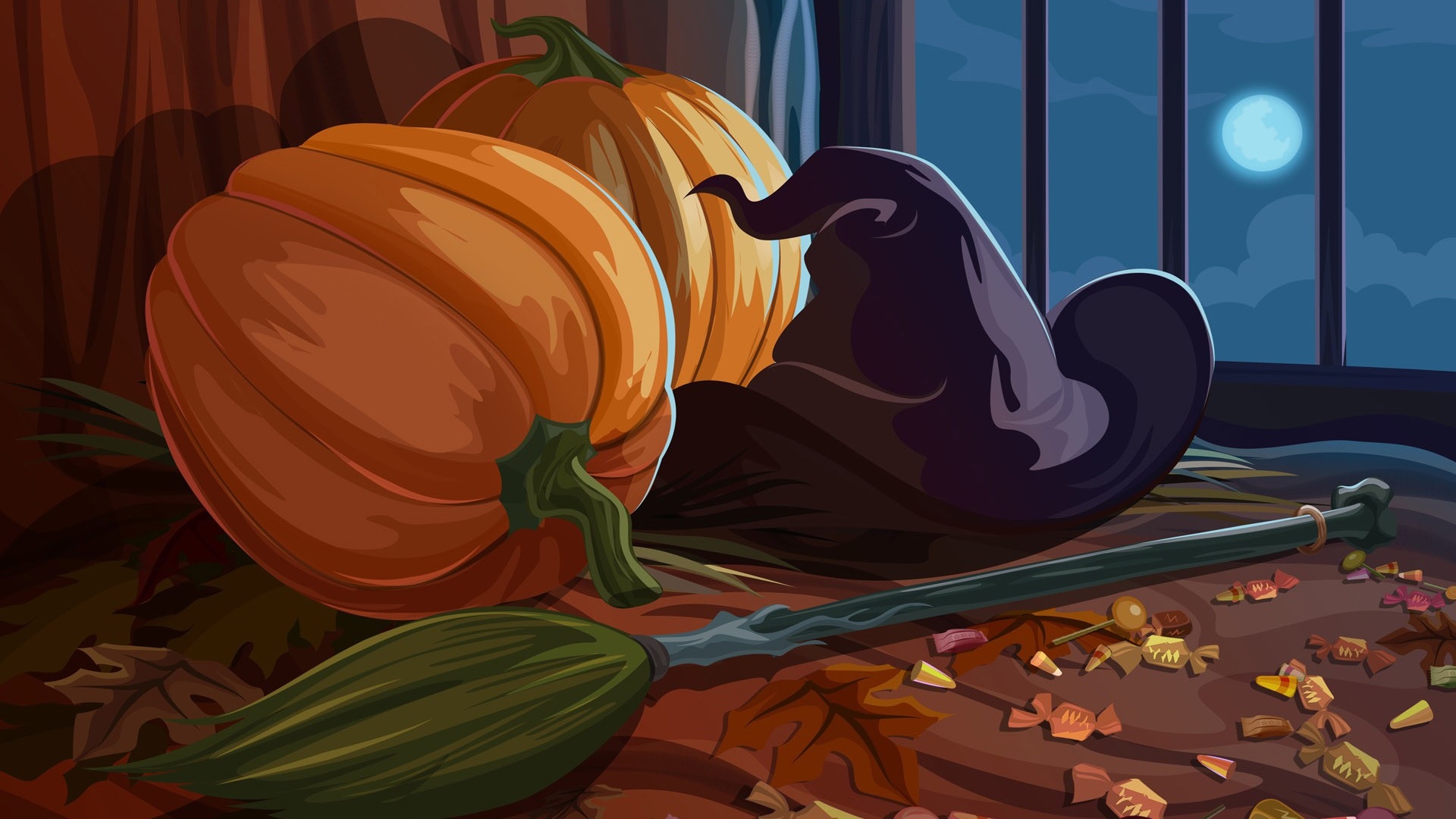 Тыквы и метла