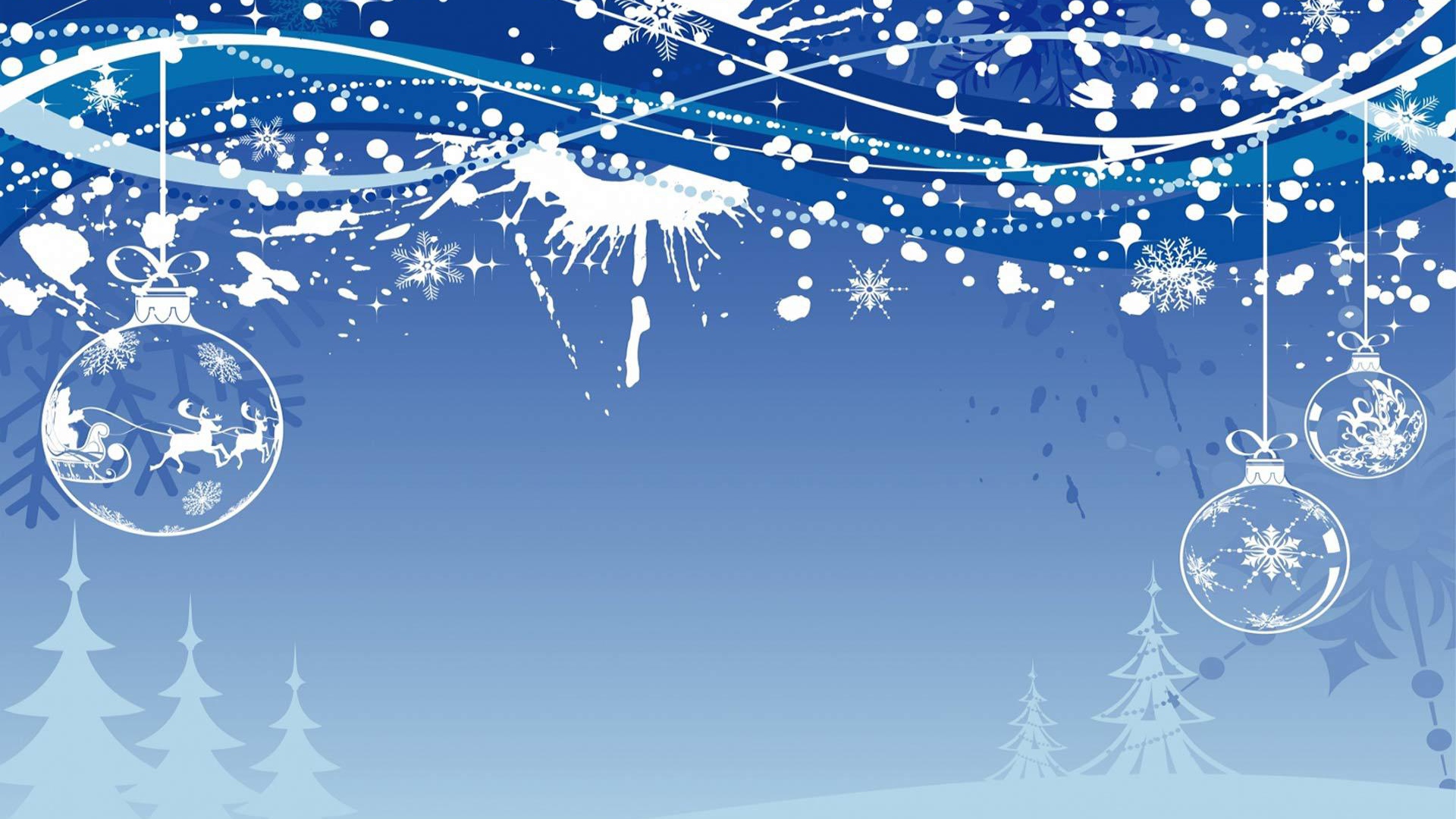 Красивая картинка в синих цветах на рождество