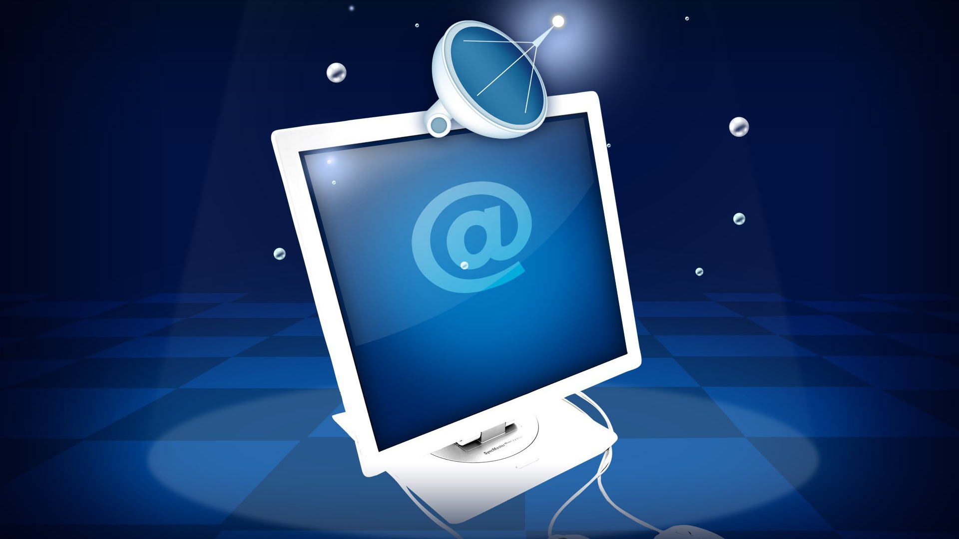 Собака на экране монитора