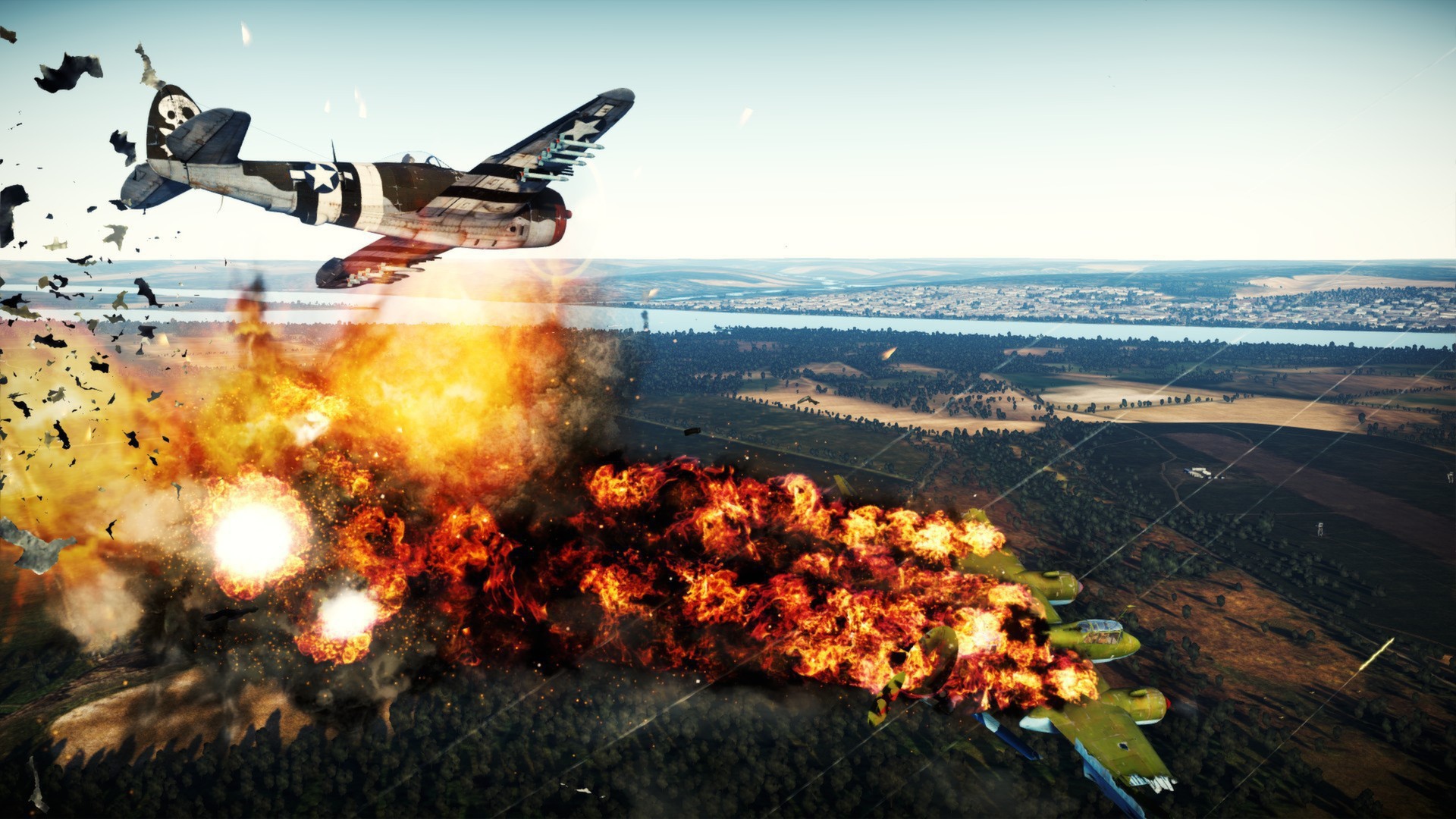 War Thunder самолет был поражен