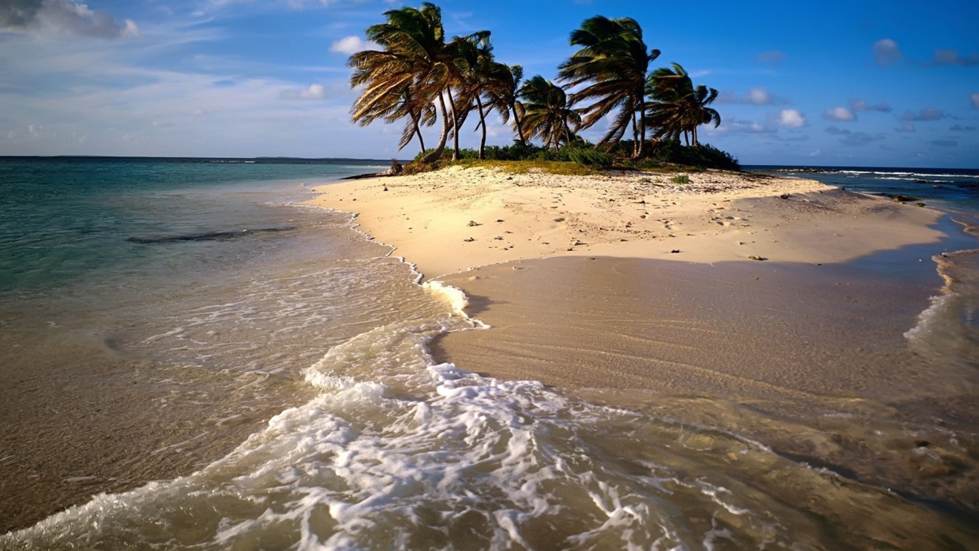 Песчаный Остров с пальмами