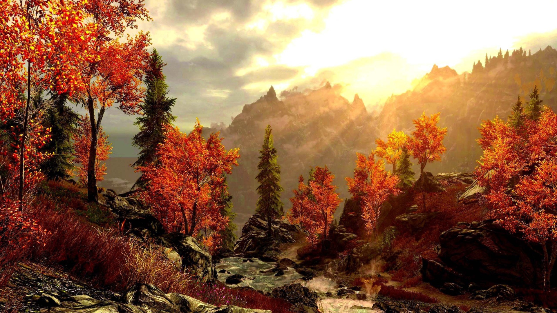 Красивые горы осенью