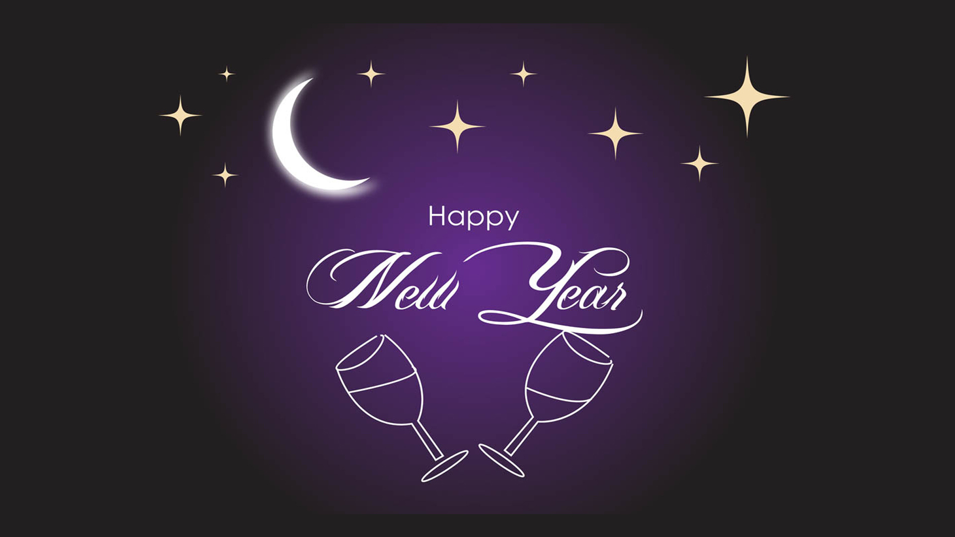 Счастливого нового года, фиолетовый фон