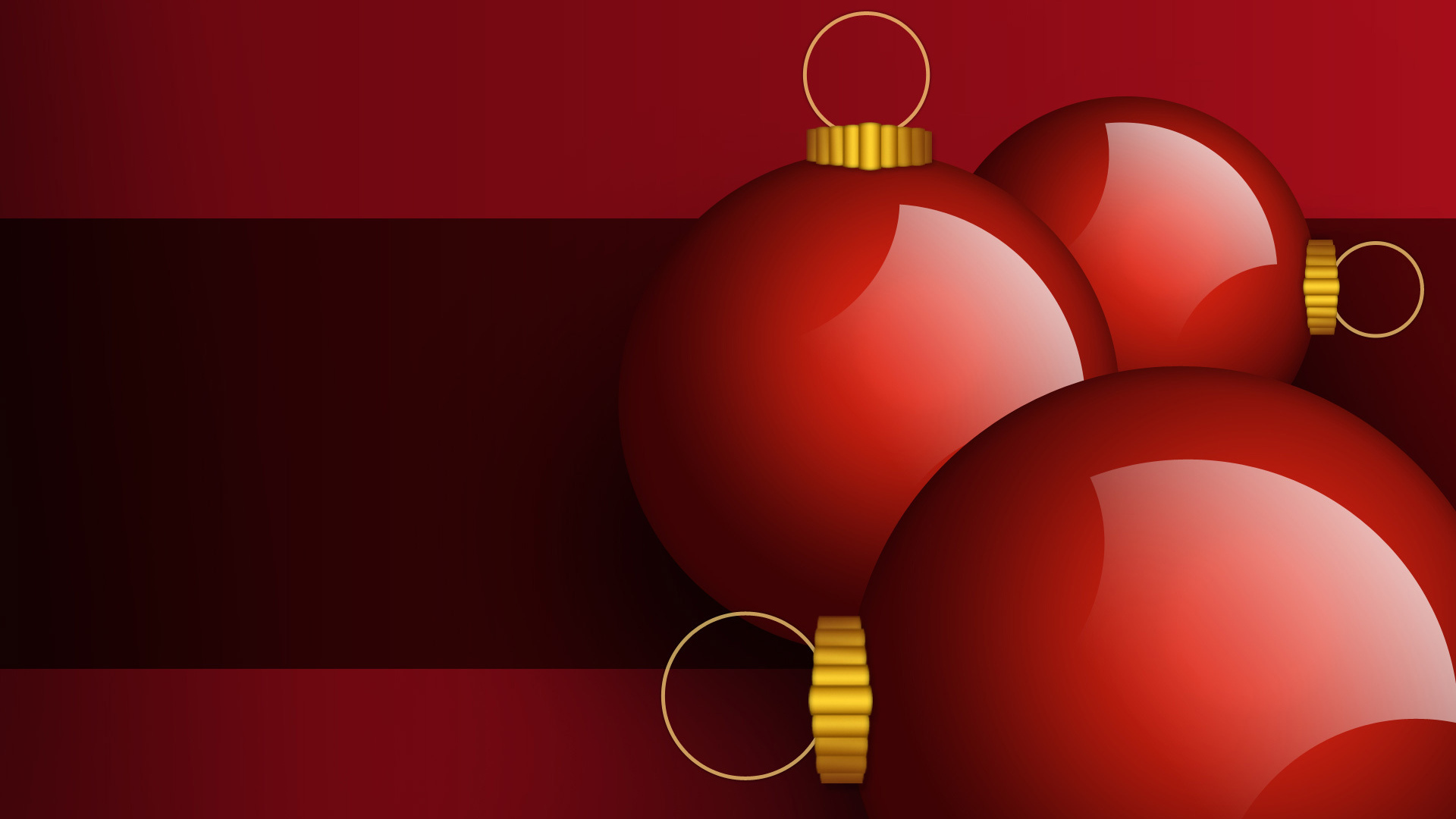 Красные нарисованные ёлочные игрушки