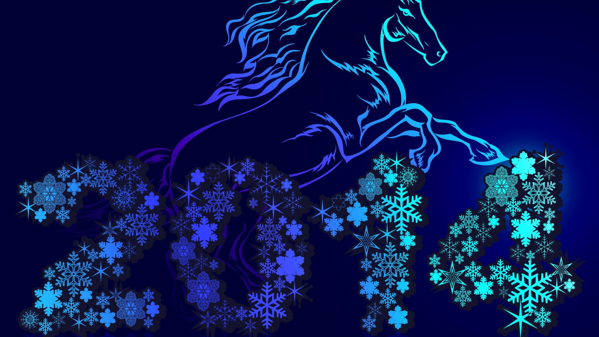 Новый год лошади