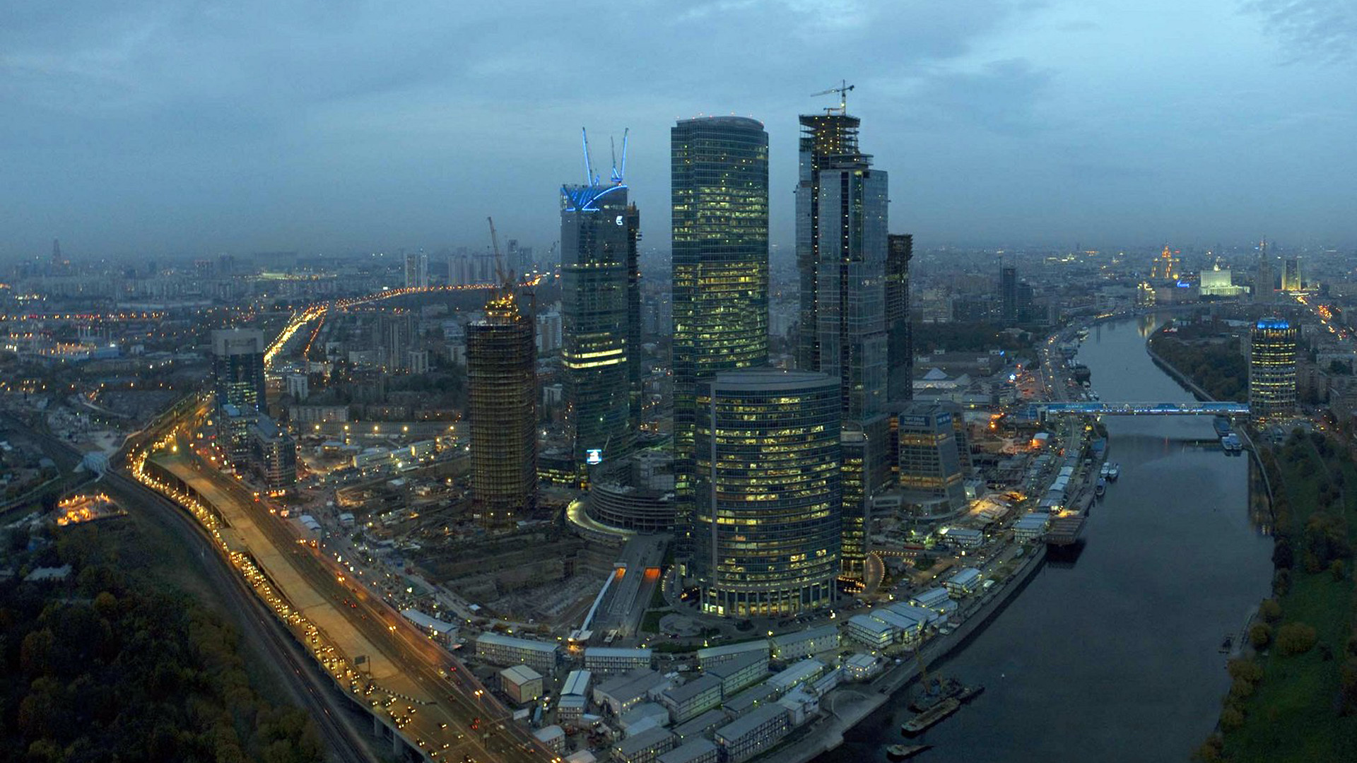 The Moscow Skyscrapers are under construction