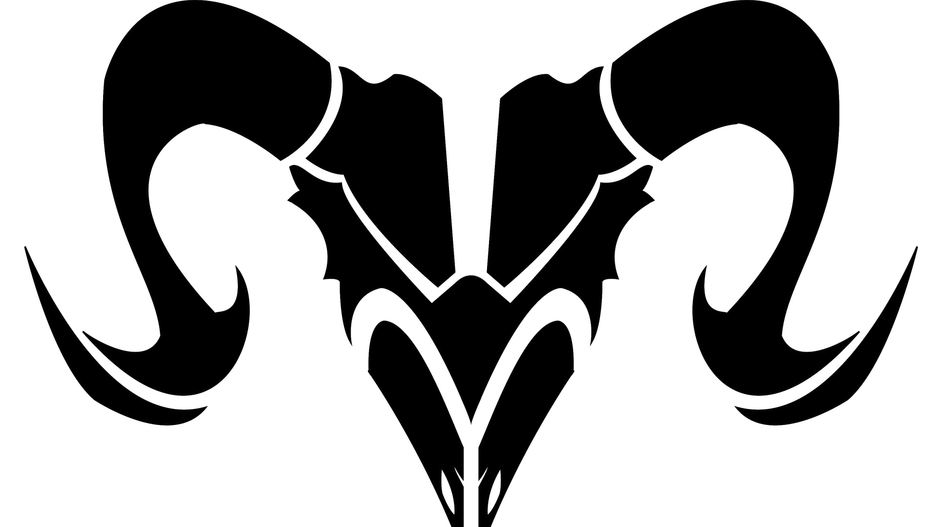 Овен, чёрно-белая картинка