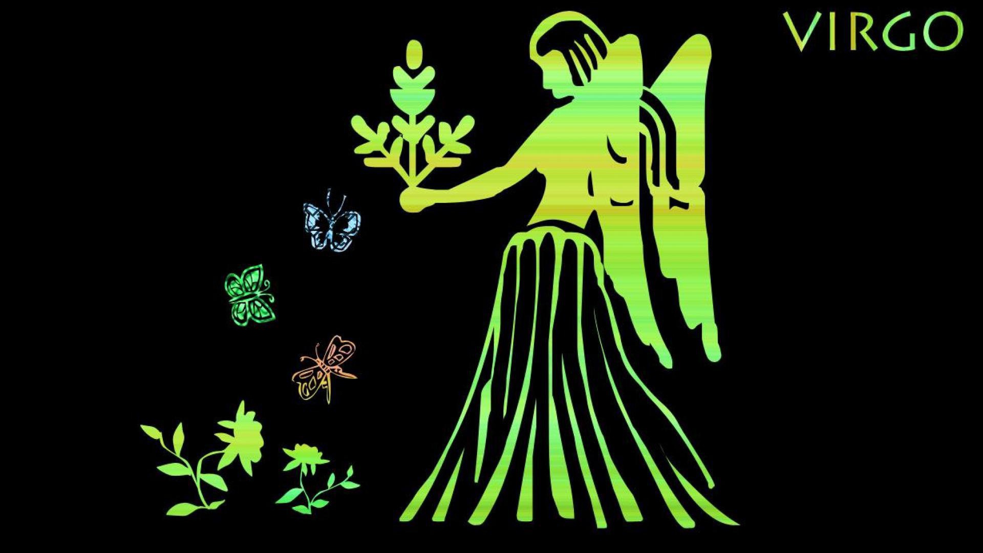 Дева на чёрном фоне