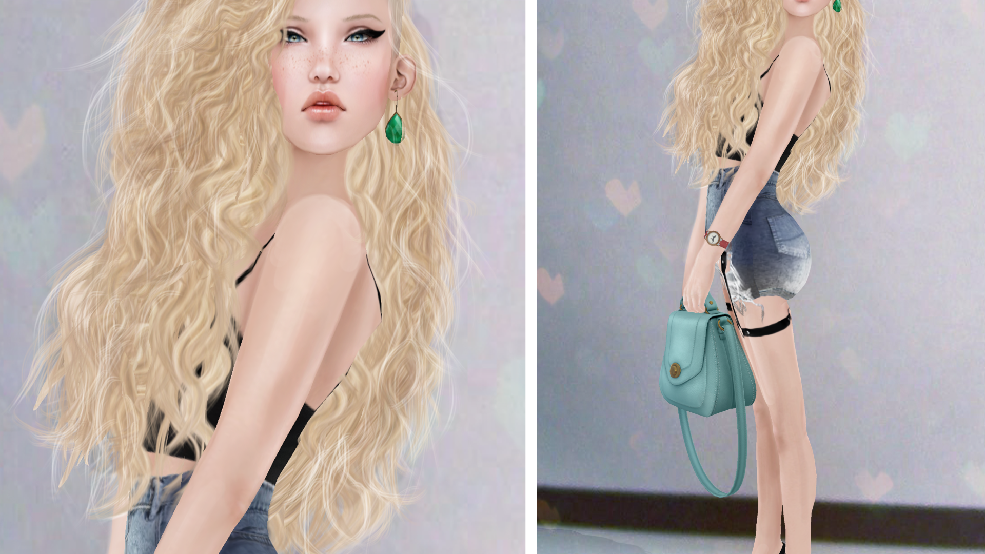 Рисунок, девушка swag