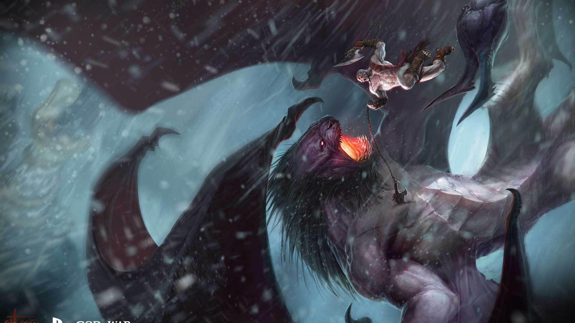 God of War: Ascension: борьба с драконом