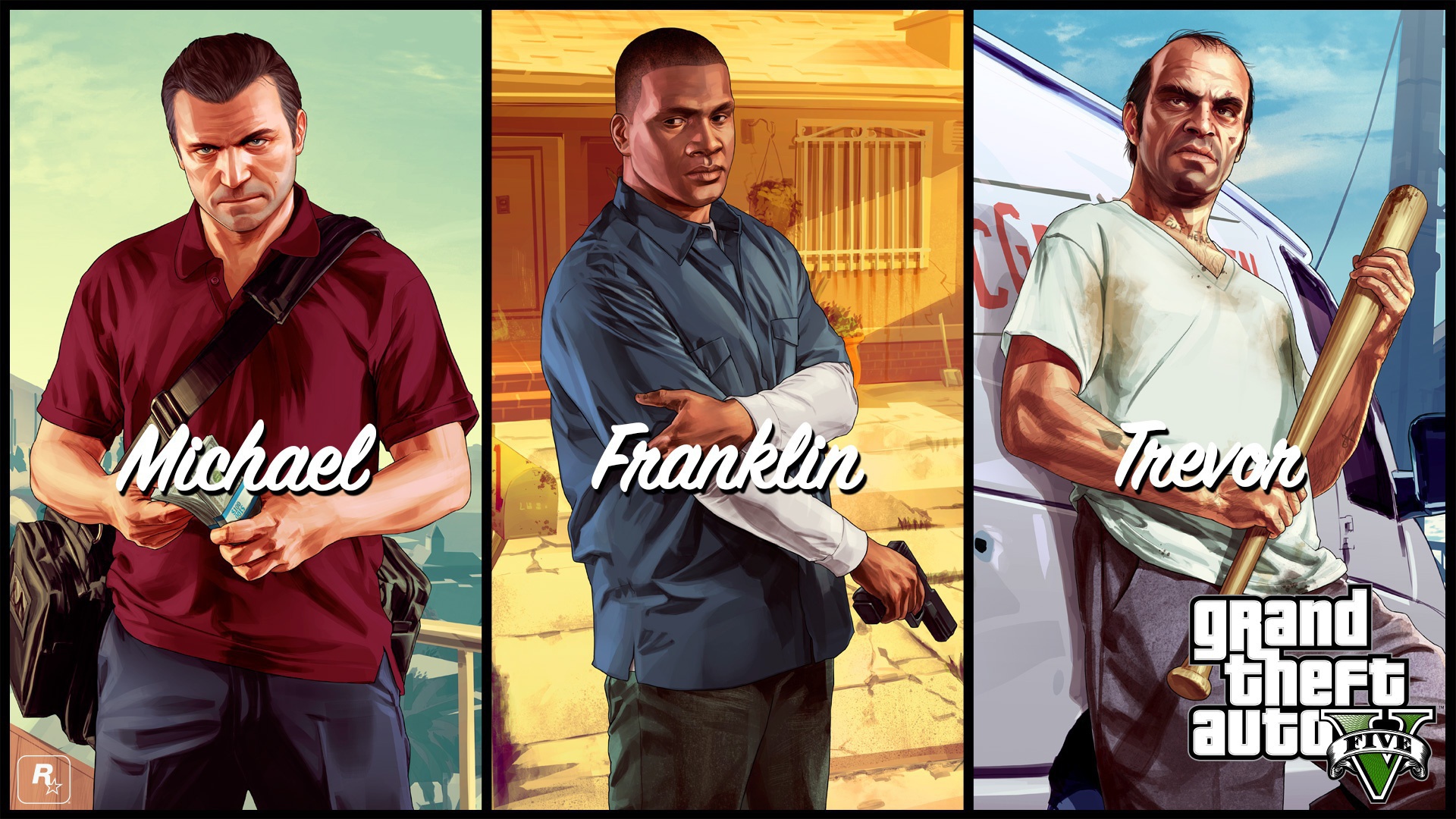Grand theft auto V all the heroes