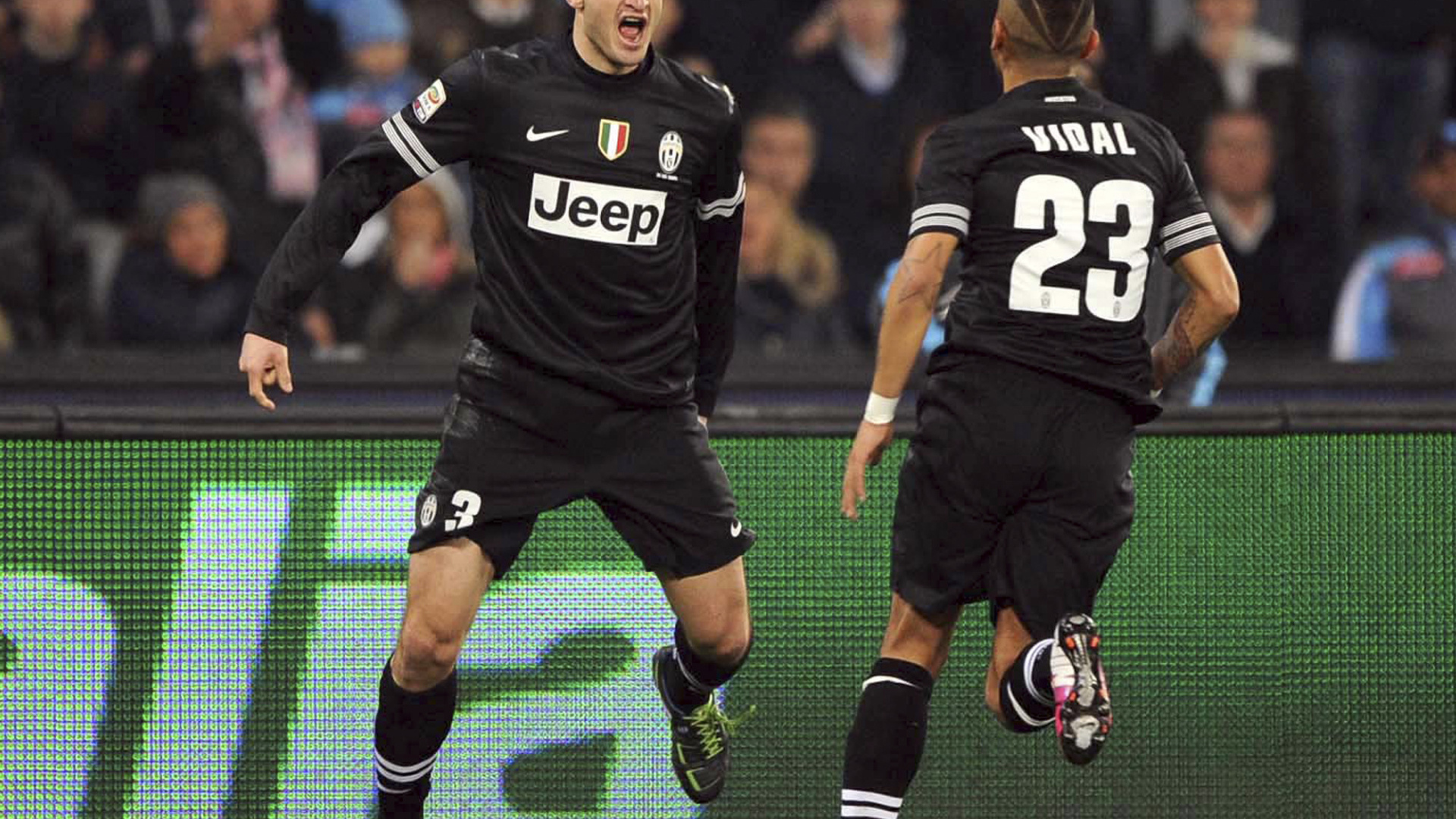 Ювентус Джорджо Кьеллини на футбольном поле