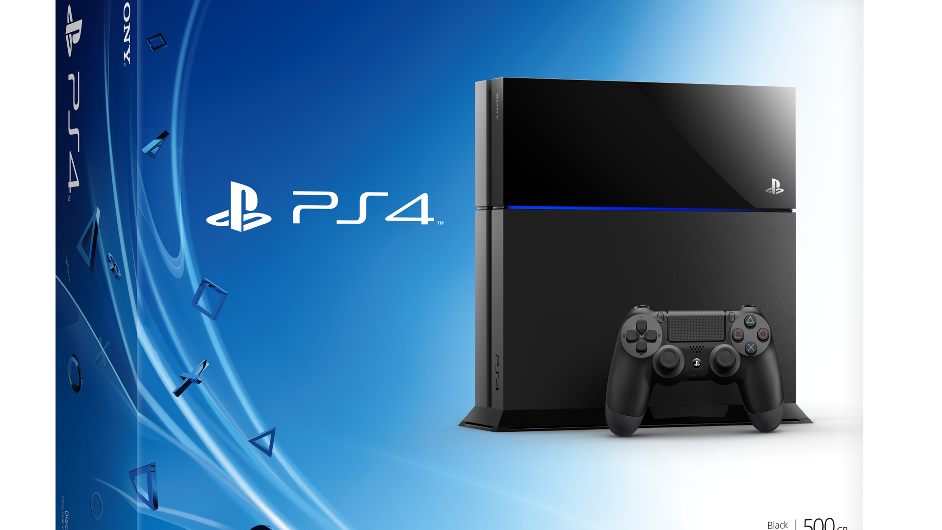 Коробка с консолью PS4