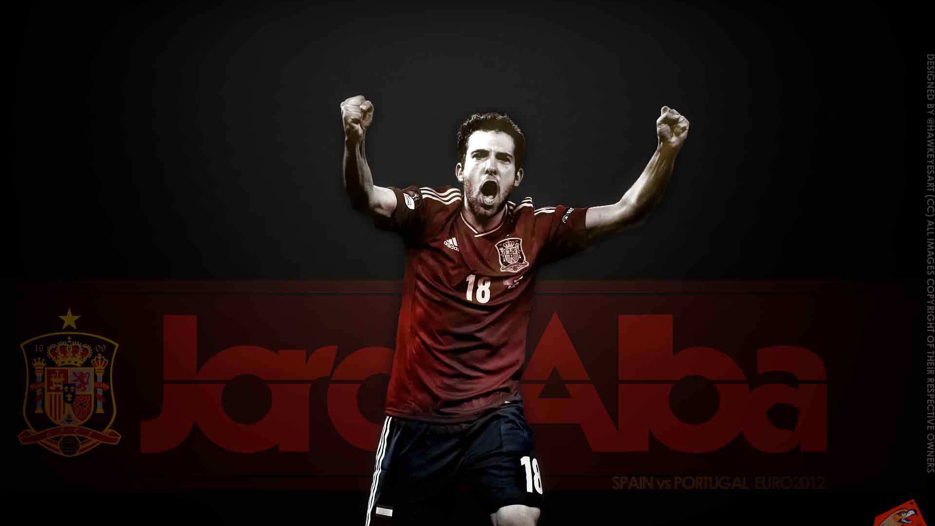  Игрок Барселоны Хорди Альба на черном фоне