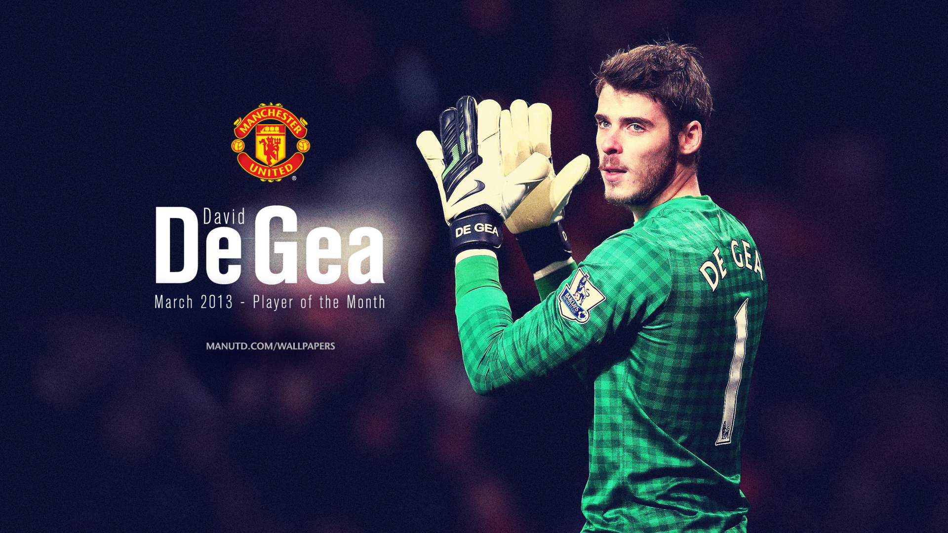 Игрок Манчестер Юнайтед Дэвид Де Хеа в темных тонах