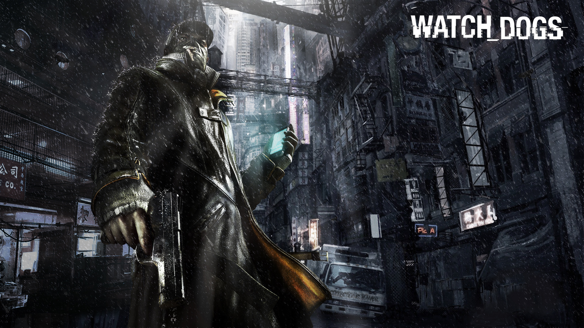 Watch Dogs: герой держит его телефон
