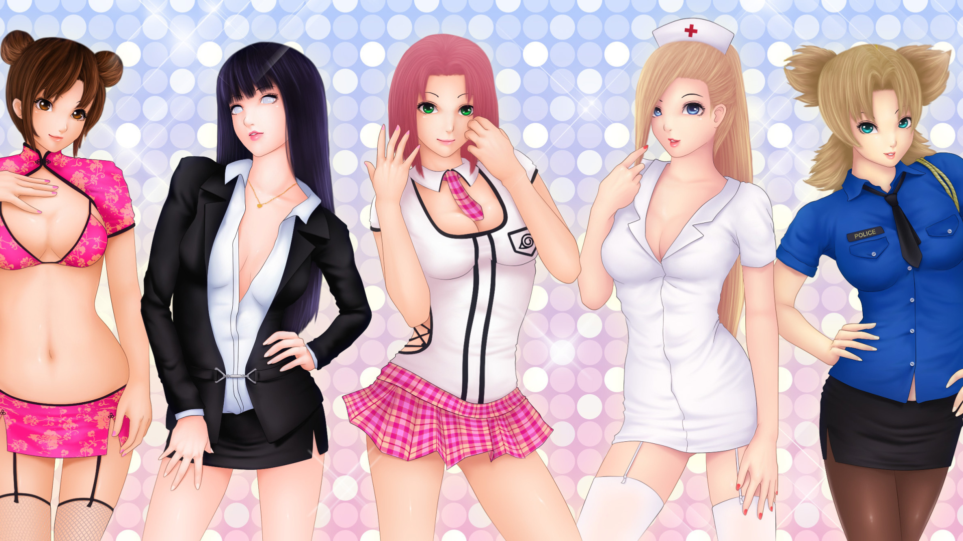 Девочки в разной одежде