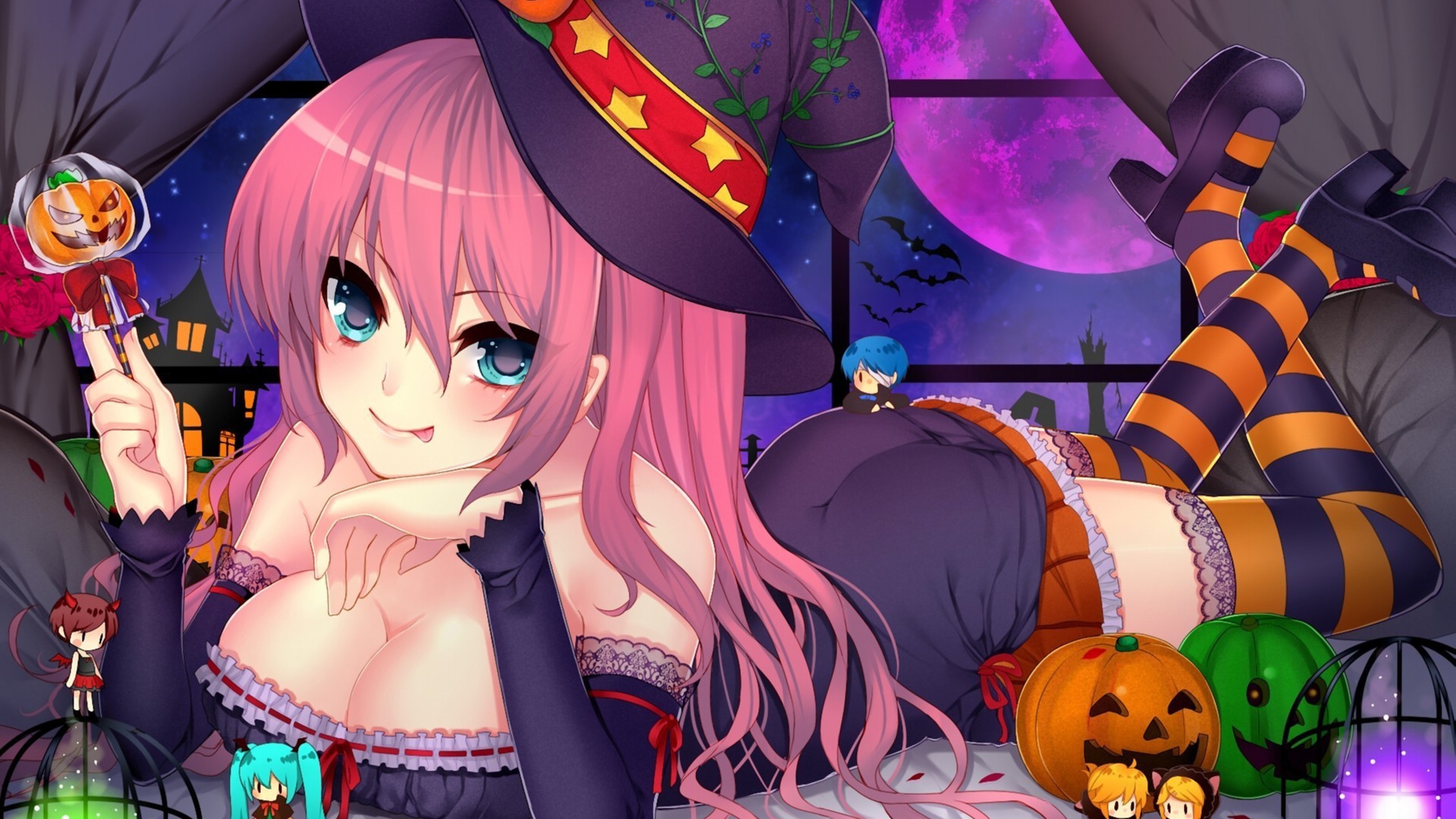 Девушка на празднике хеллоуин