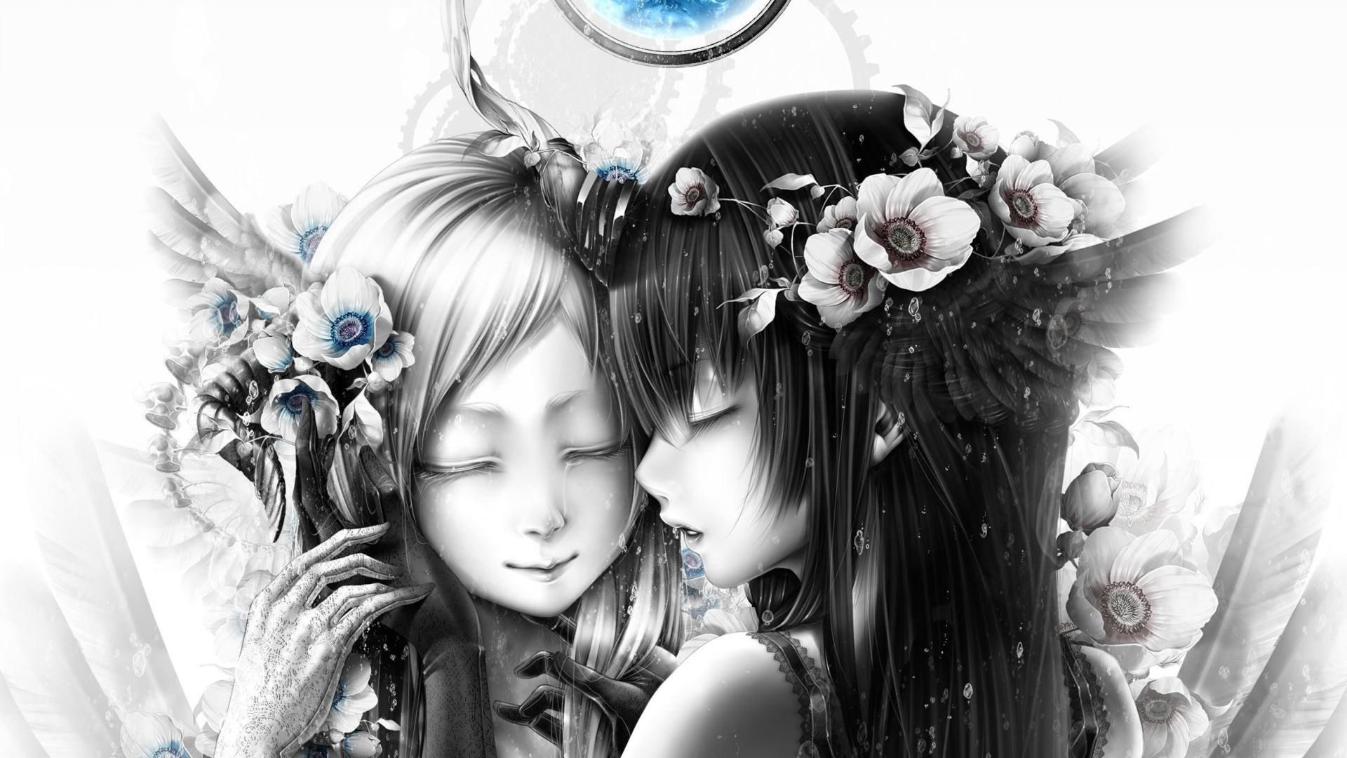 Две девочки под синей луной