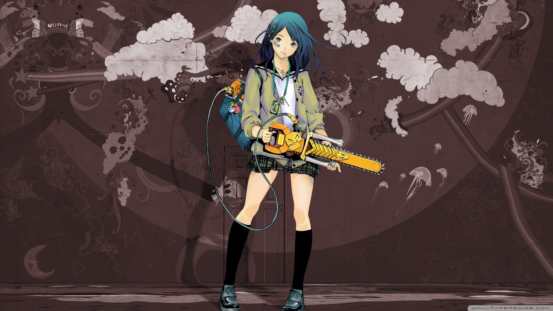 Девушка с бензопилой