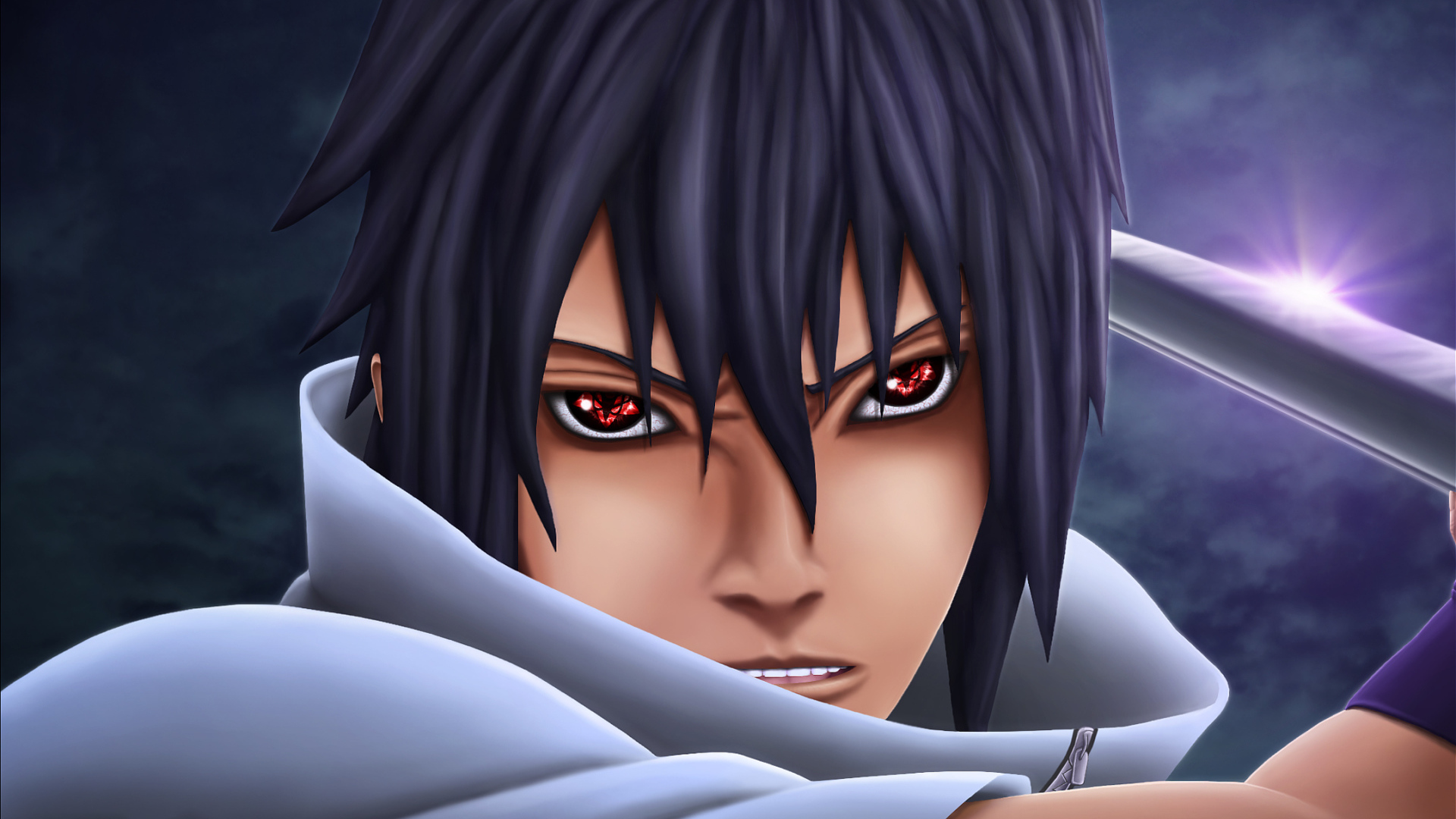 	   Uchiha Sasuke with a sword