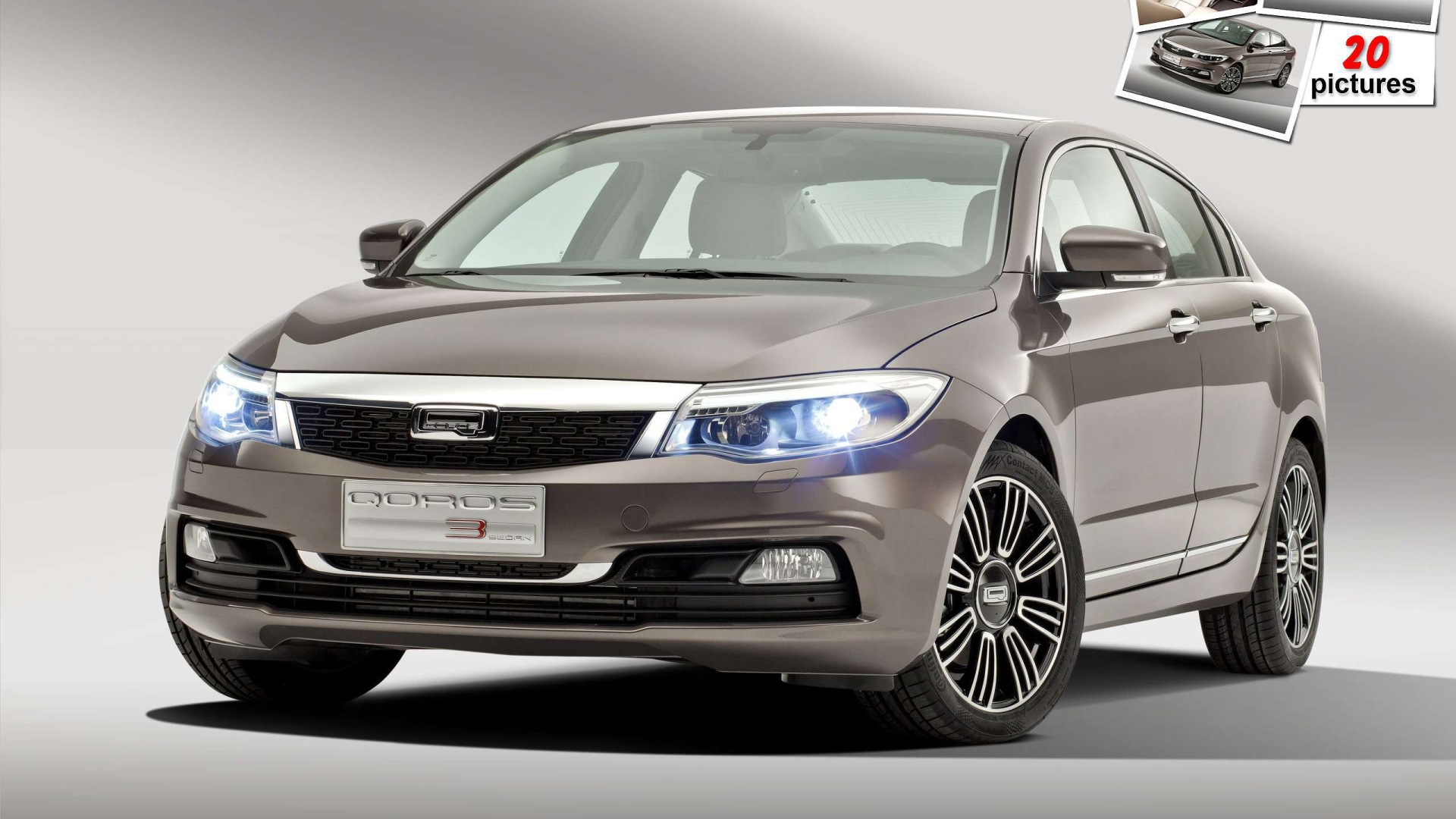 Красивый автомобиль Qoros 3 2014  в Москве