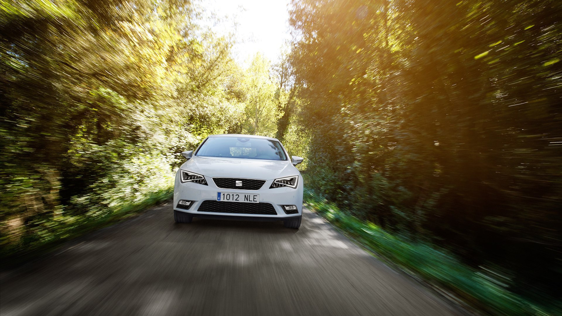 Автомобиль Seat leon на дороге