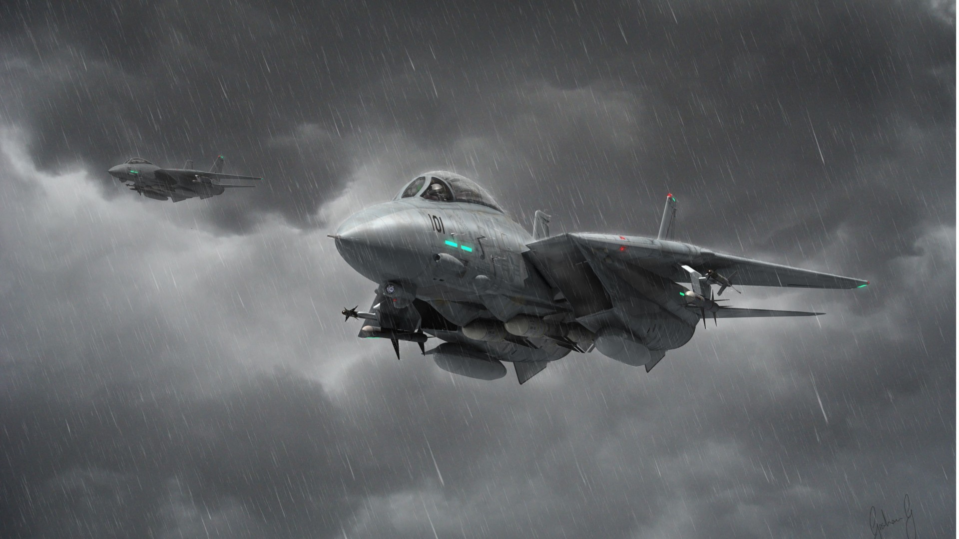 Истребители под дождем