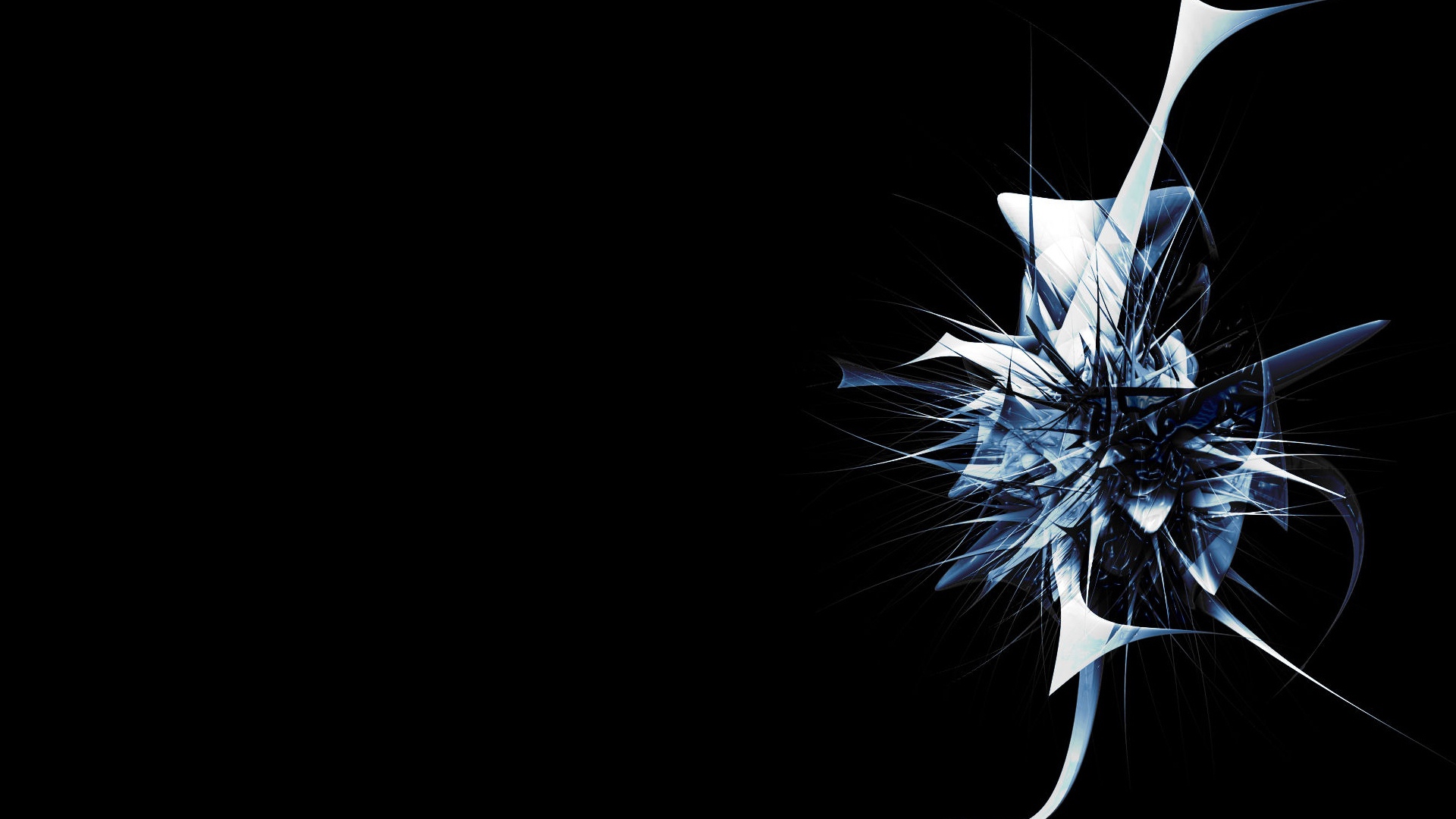 Абстрактная фигура на черных обоях