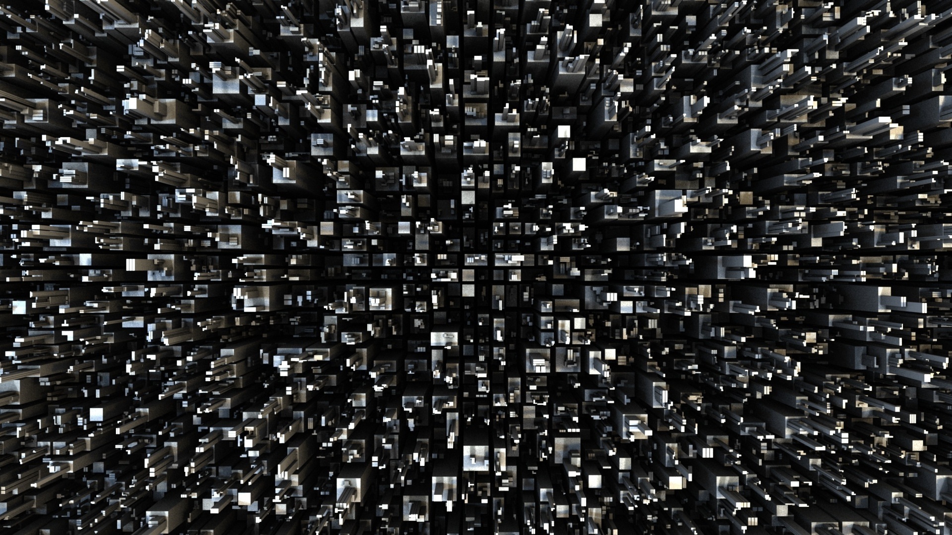 Черная абстракция на обоях