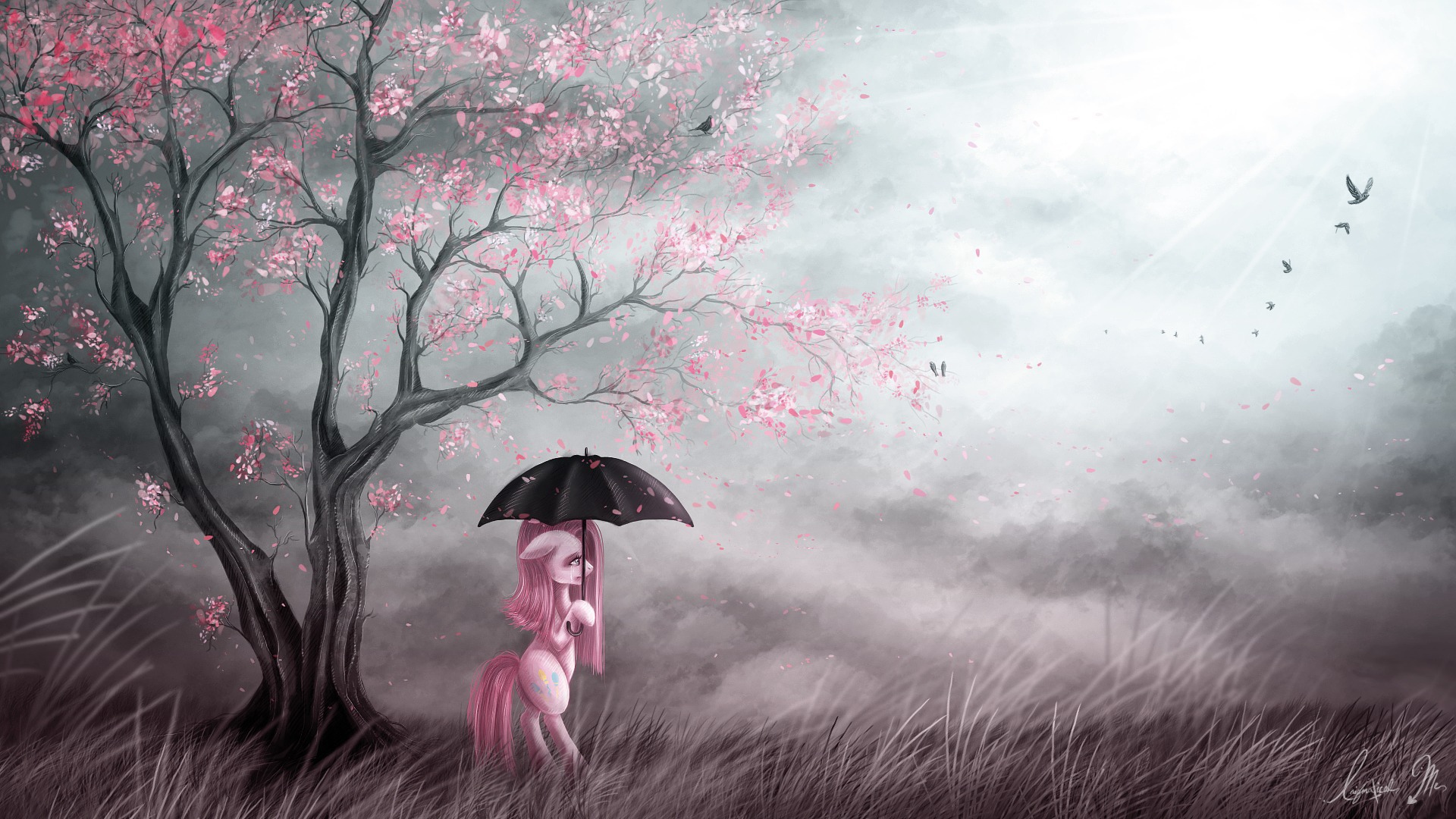 Мой маленький пони с зонтом