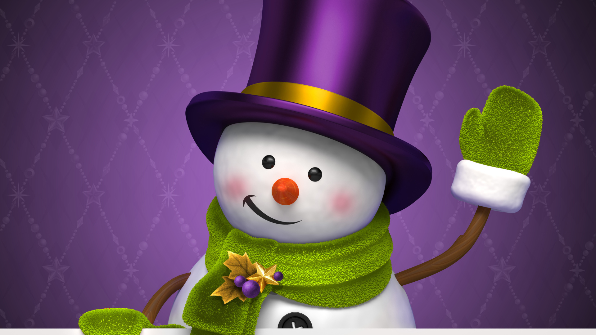 Снеговик в шляпе цилиндре