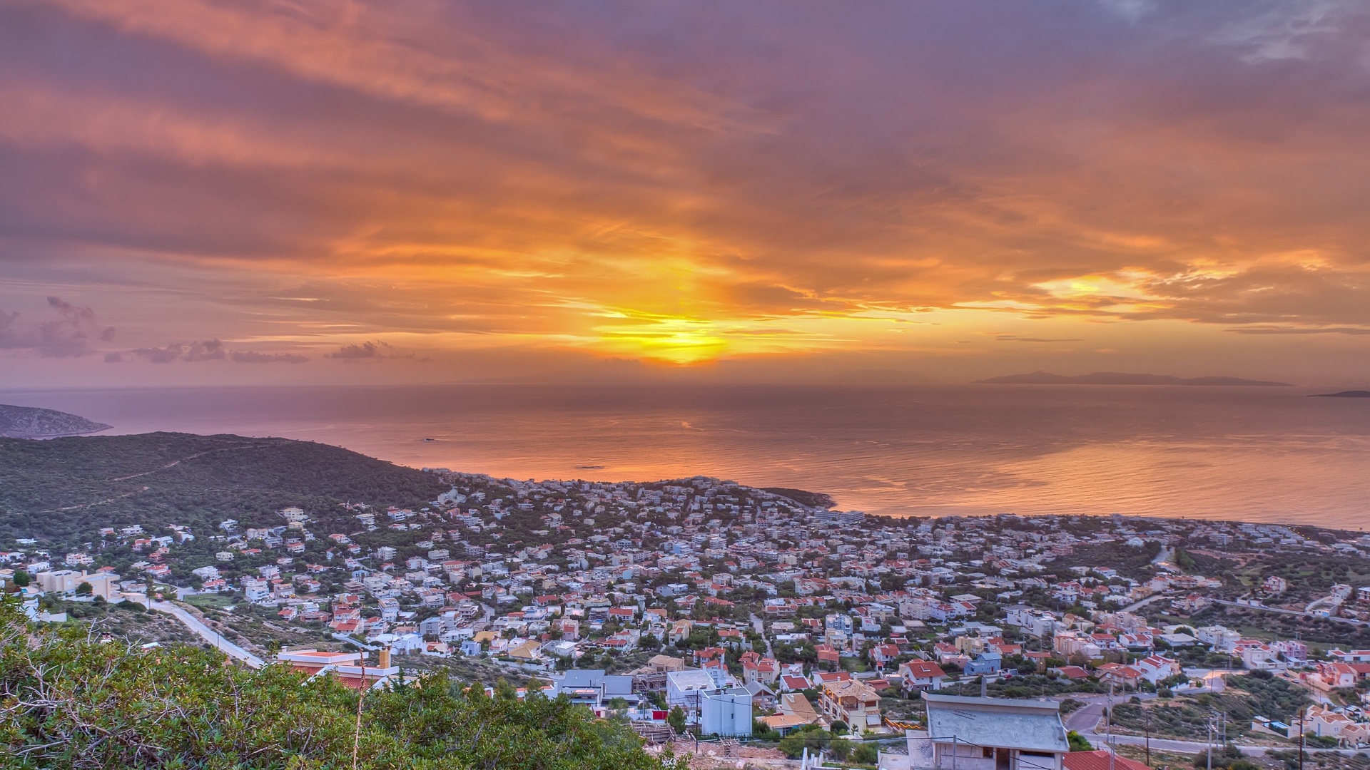 Греческий город у моря