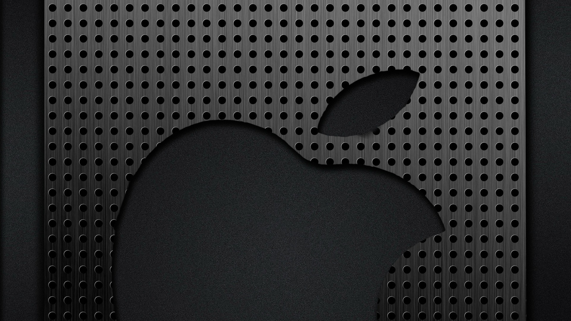 Apple на металлической решетке