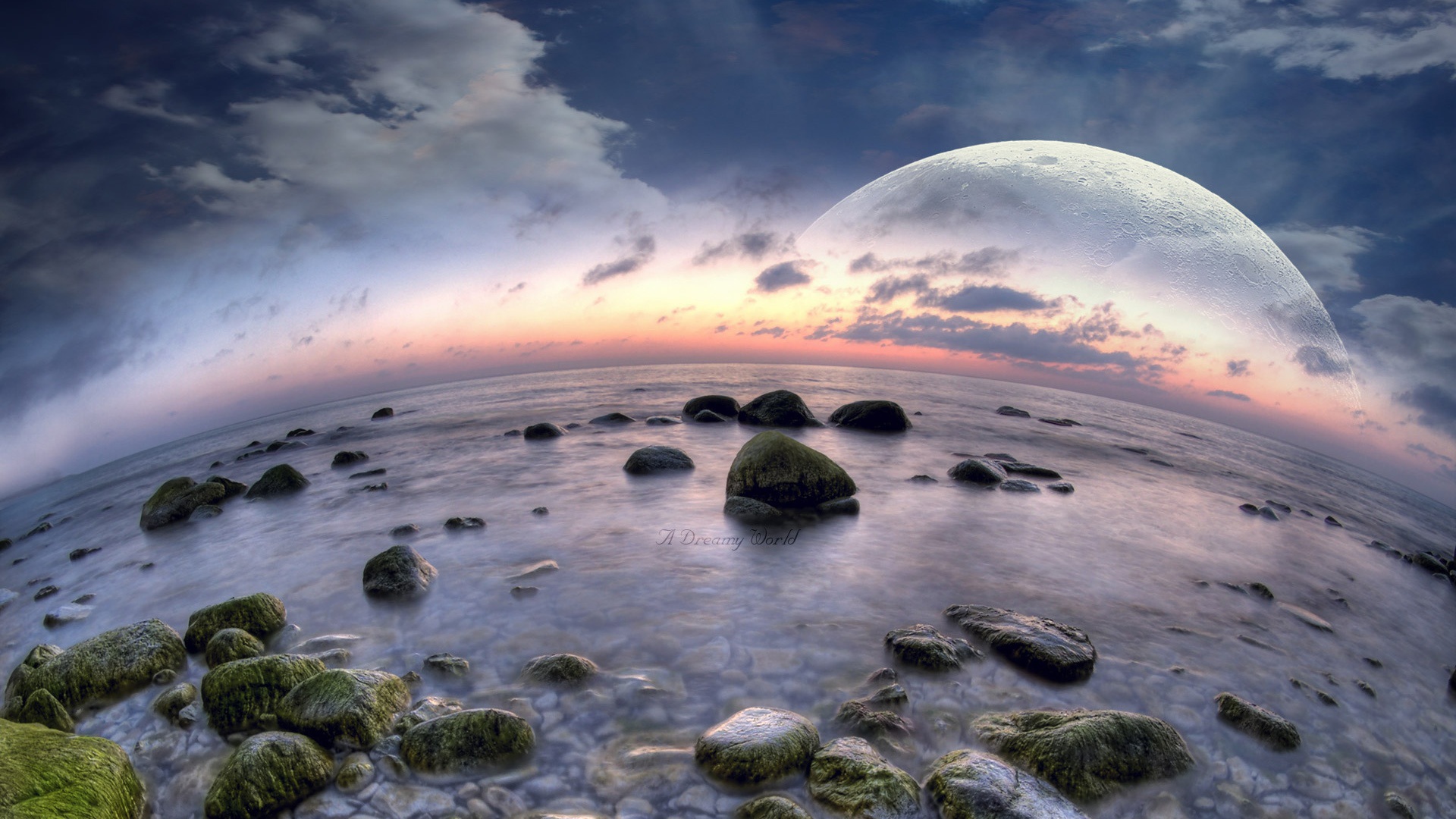 Рыбий пляж в выдуманном мире