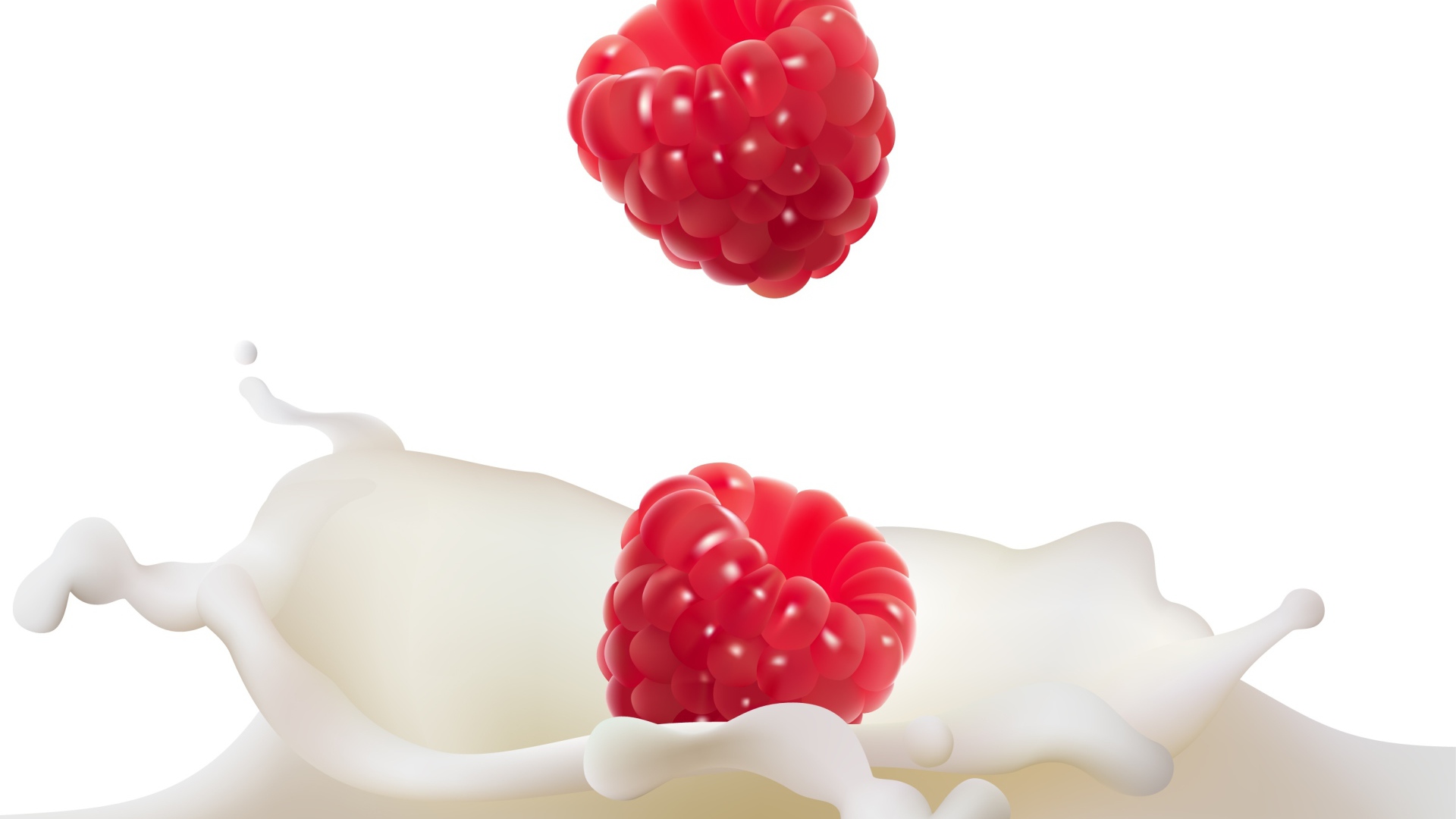 Малина в молоке