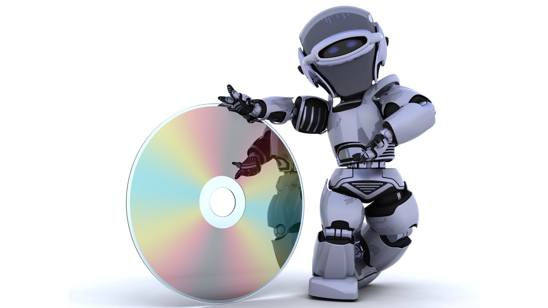 	  Robot with CD drive