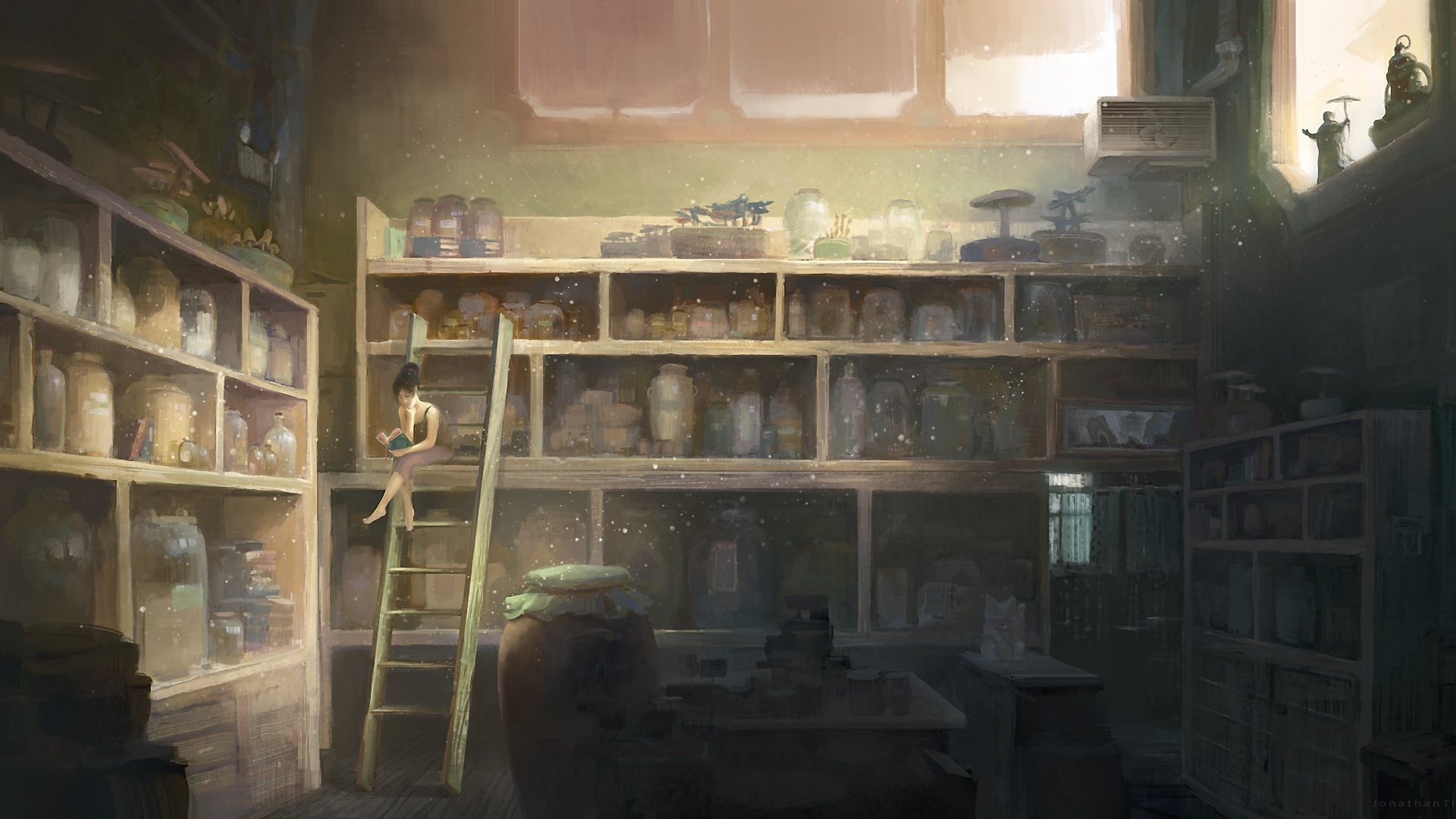 Девушка читает книгу