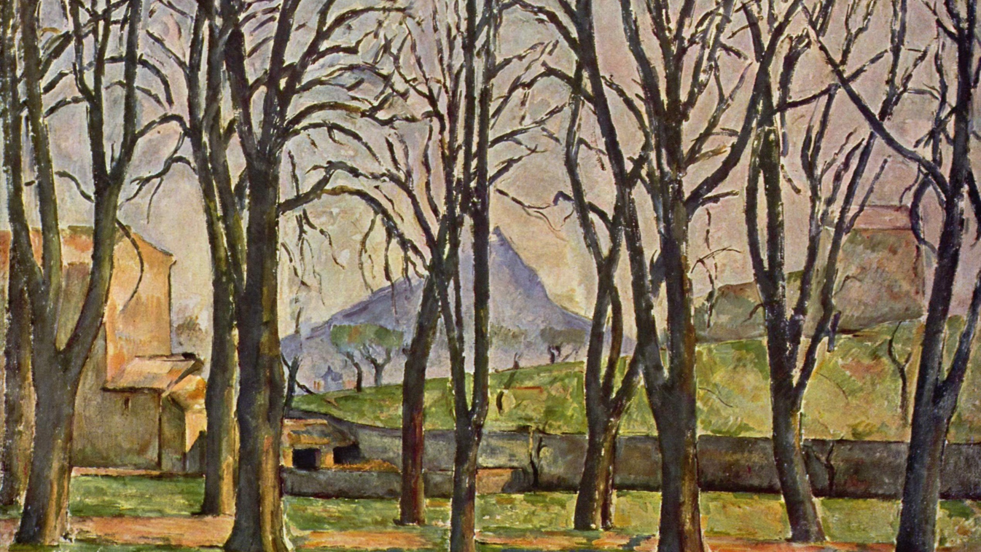 Картина Сезанна - Голы лес