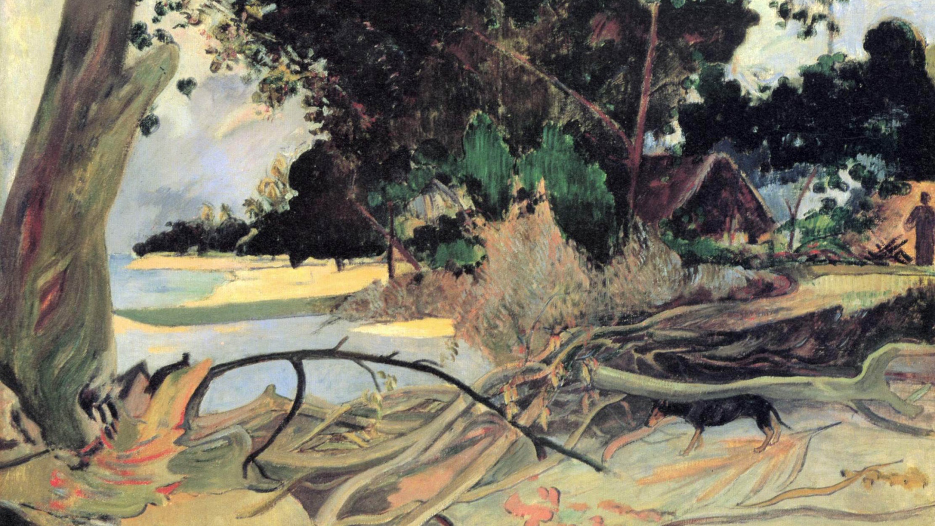 Картина Сезанна - ветвистое дерево