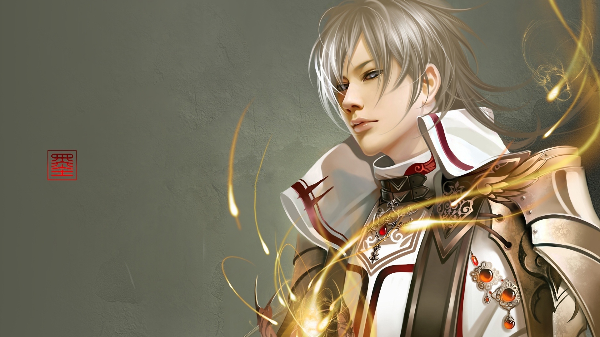 Парень на сером фоне