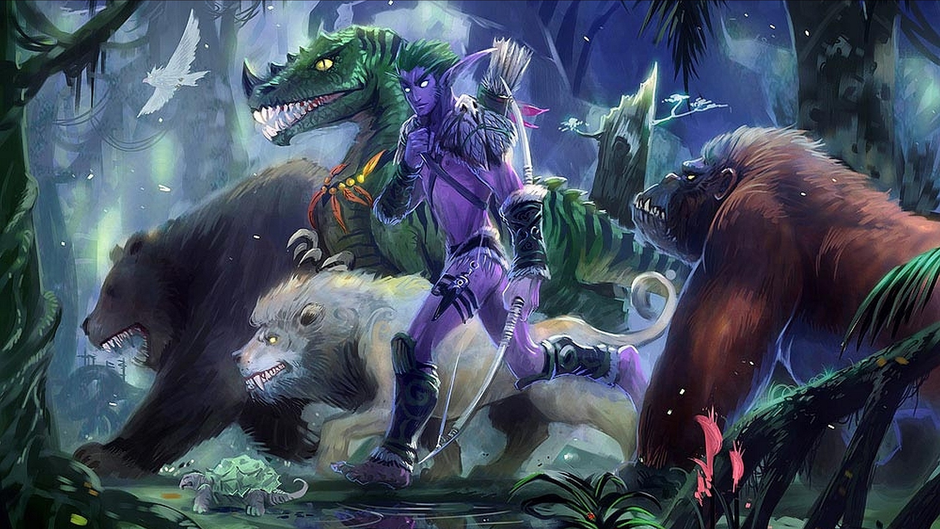 Звери и синий человек