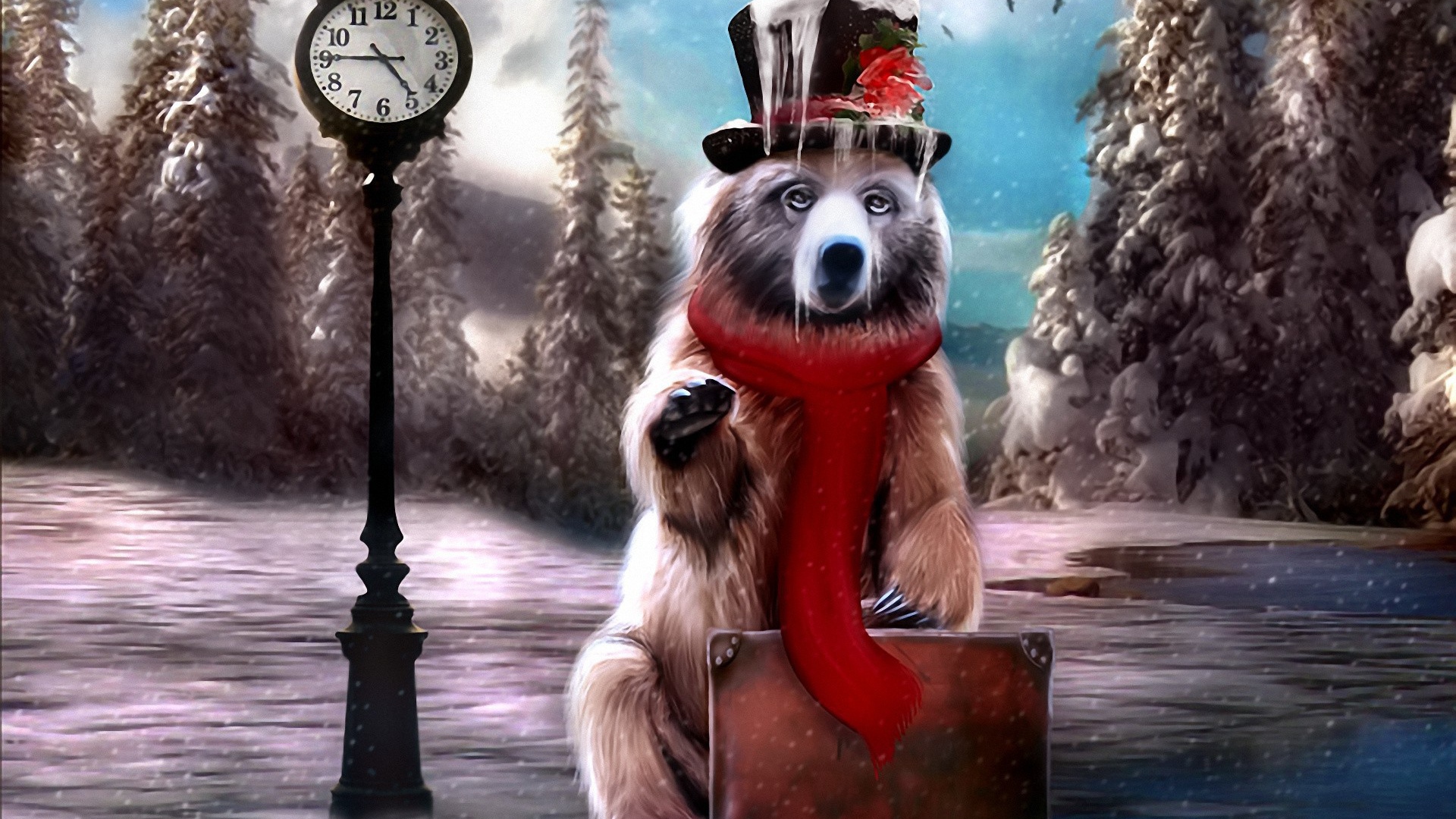 Медведь с чемоданом